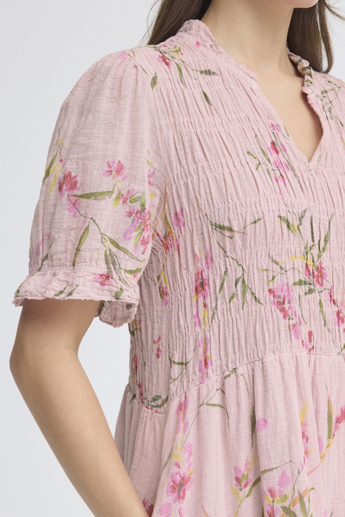 Sbalexa G Long Flo Dress Rosa