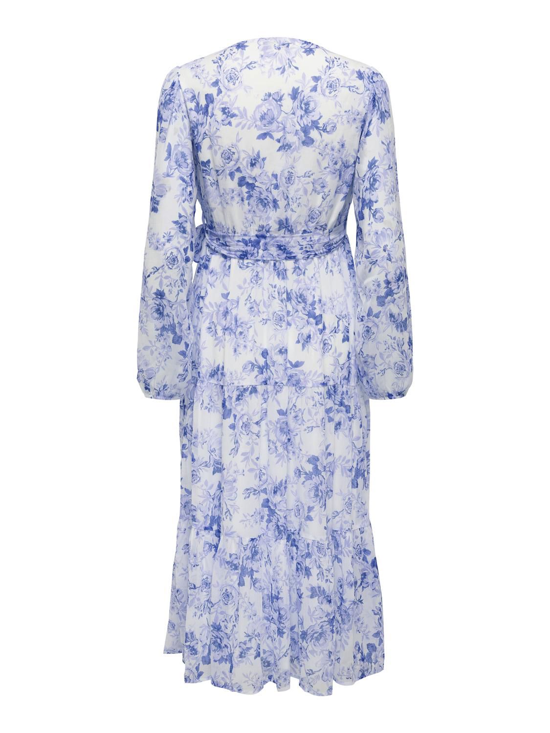 Onlmiriam Ls Wrap Midi Dress Cs Wvn Blå
