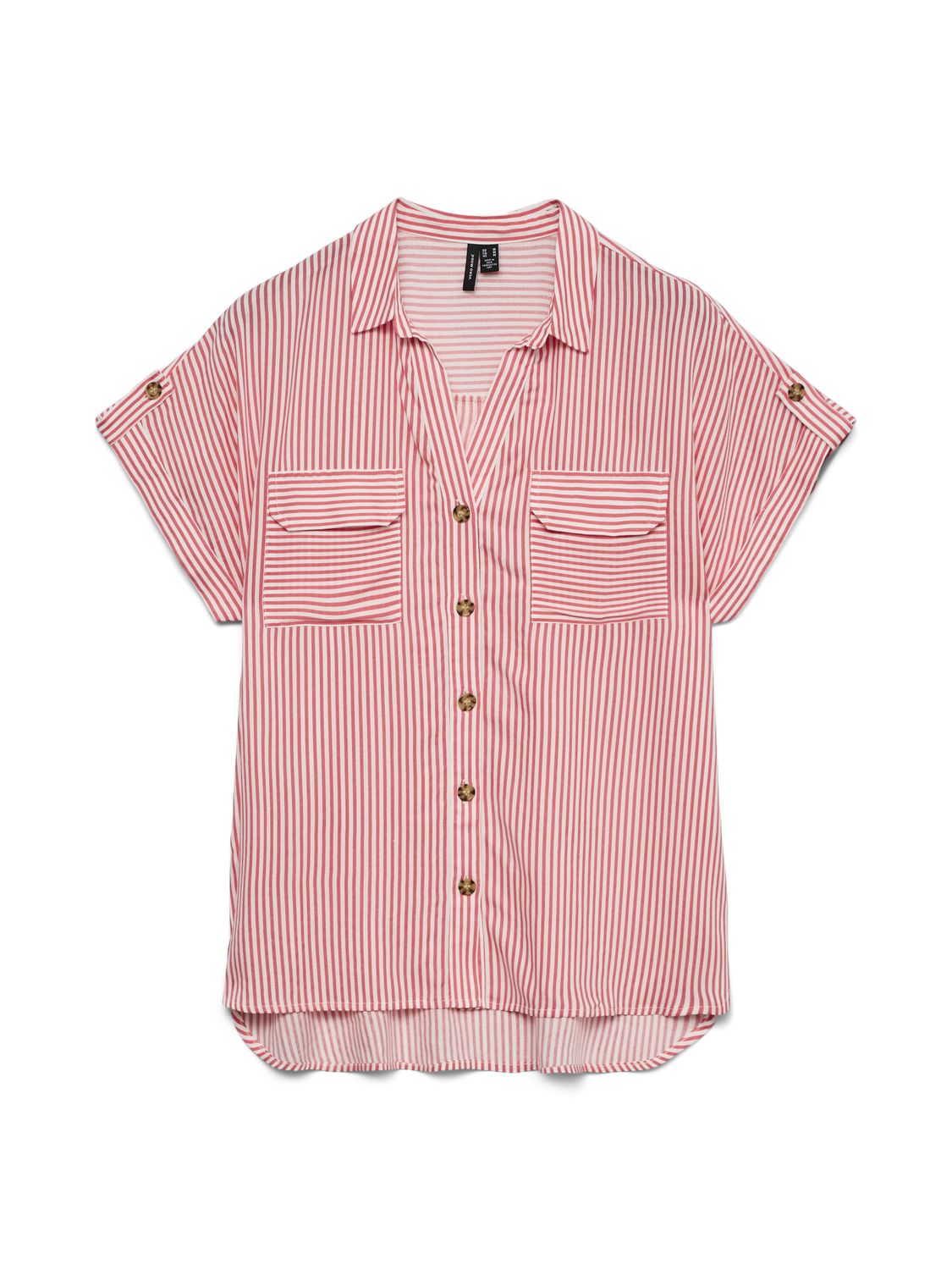 Vmbumpy Ss Shirt Wvn Noos Rød
