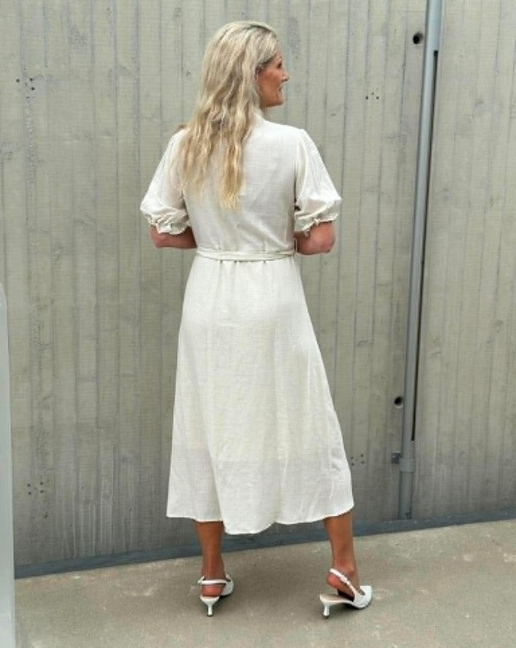 ZELIE KJOLE LANG Beige