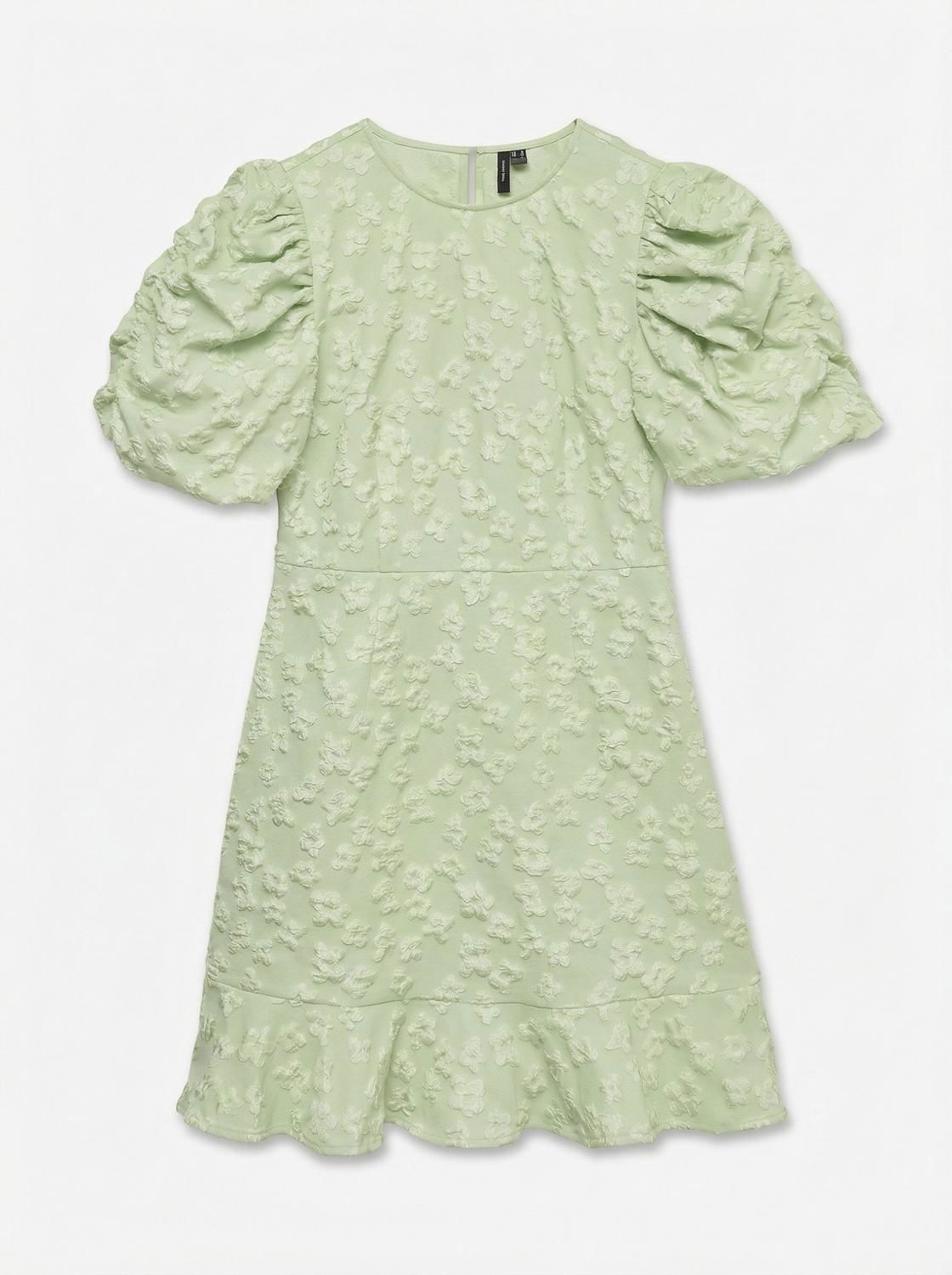 Vmfia Ss O-Neck Short Dress Exp Grønn