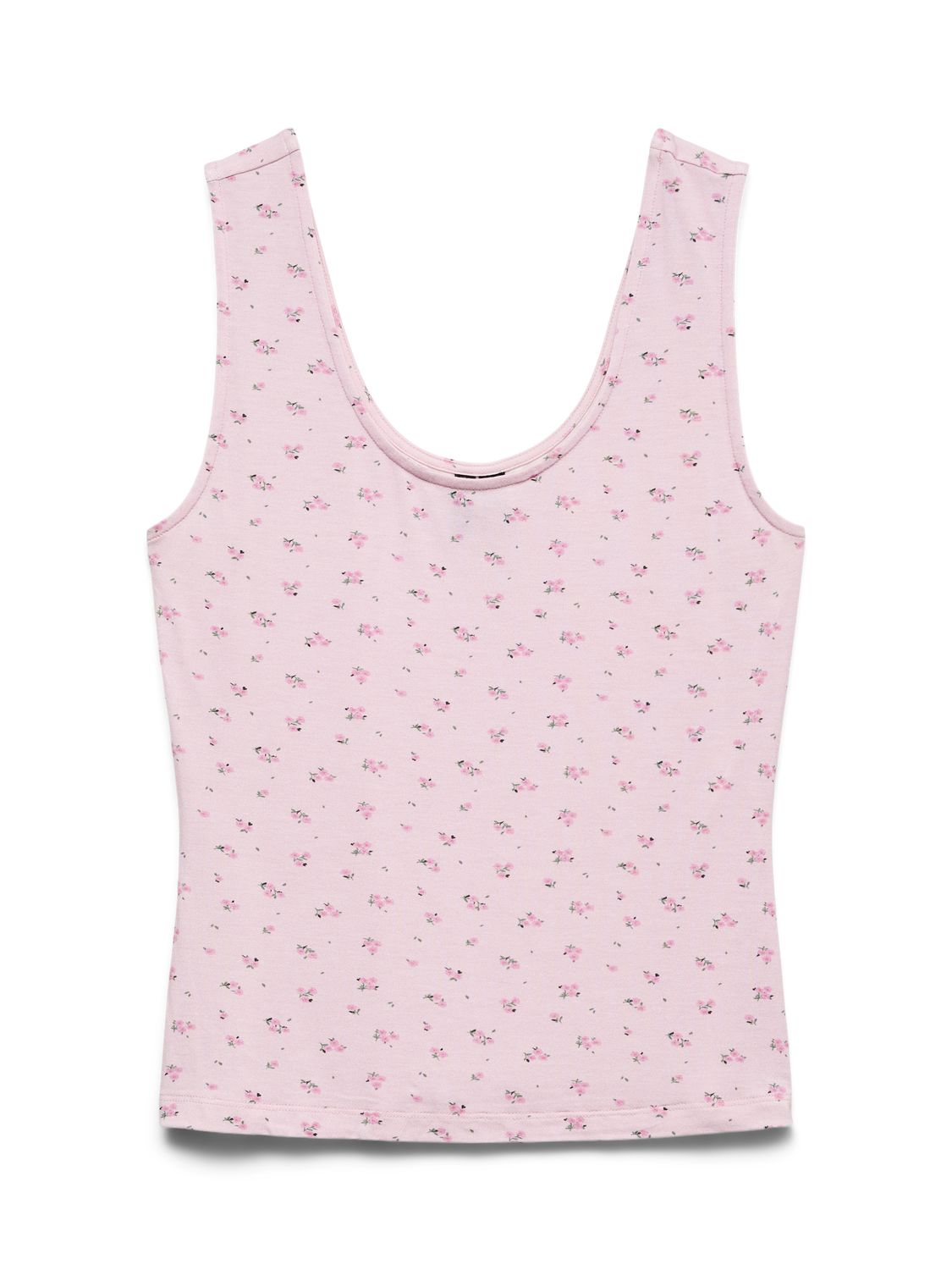 Vmesther Aop Sl U-Neck Top Jrs Rosa