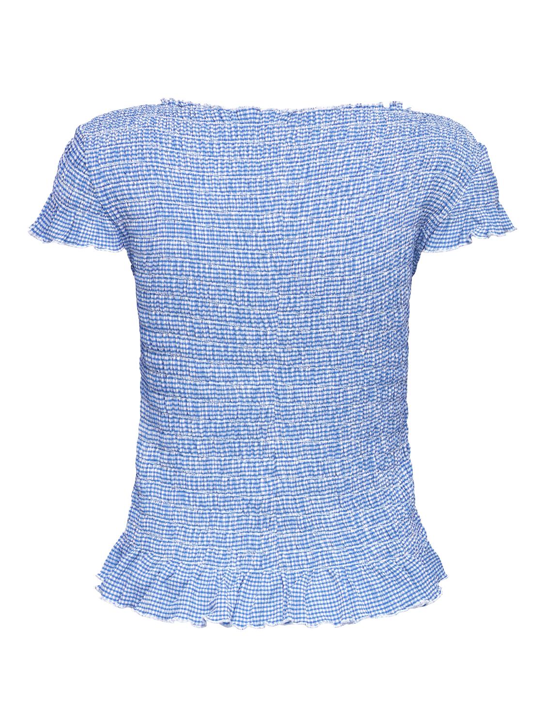 Onlcelle Cap Smock Boatneck Top Jrs Blå