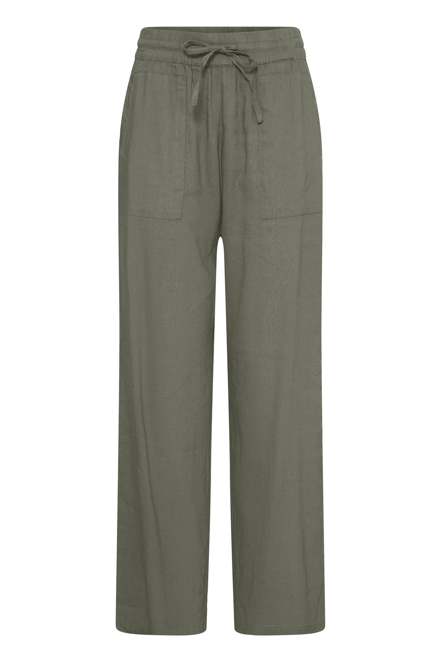 Pzluca Pant Full Length, Wide Grønn