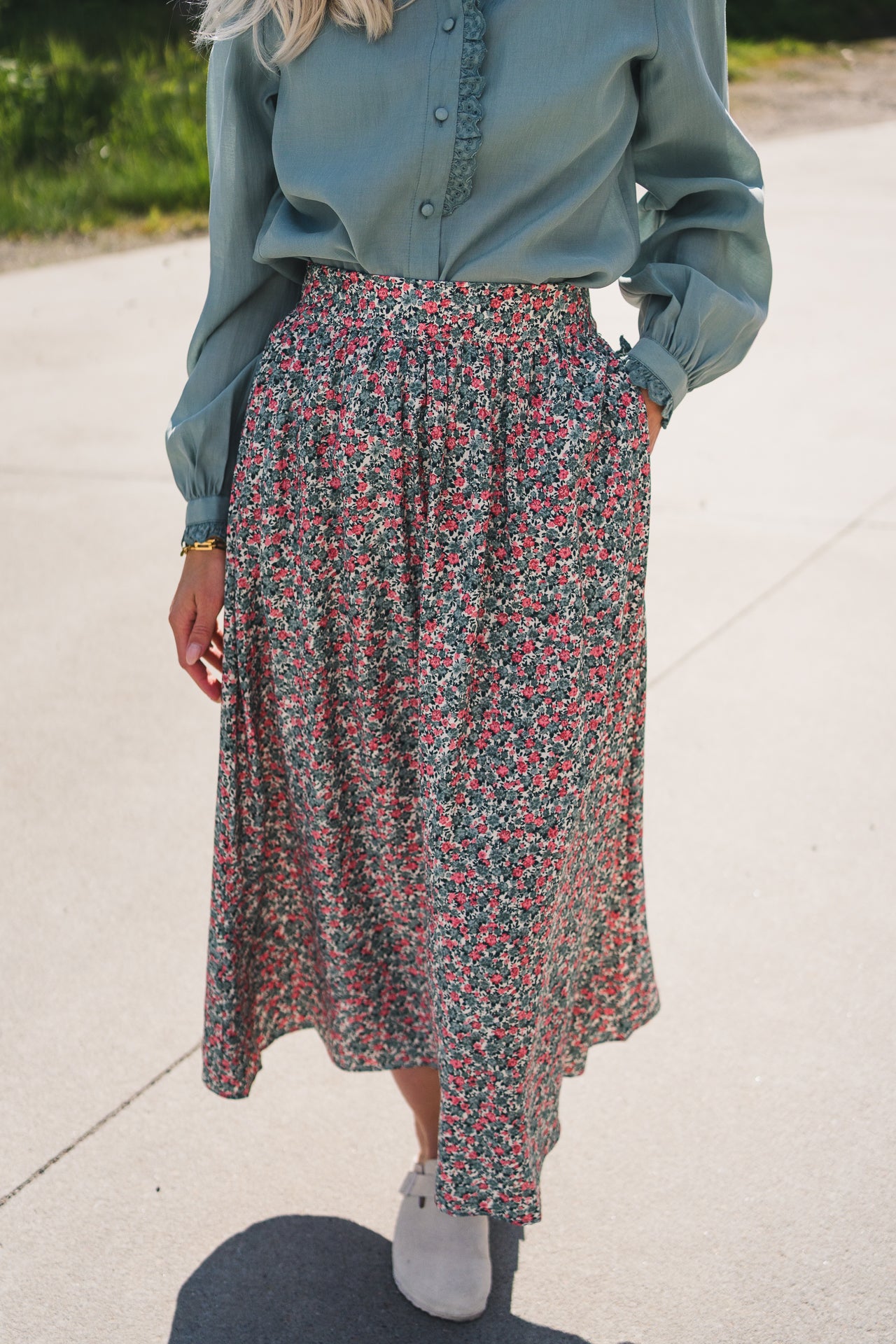 Rausastrid Hw Skirt Aop Rosa