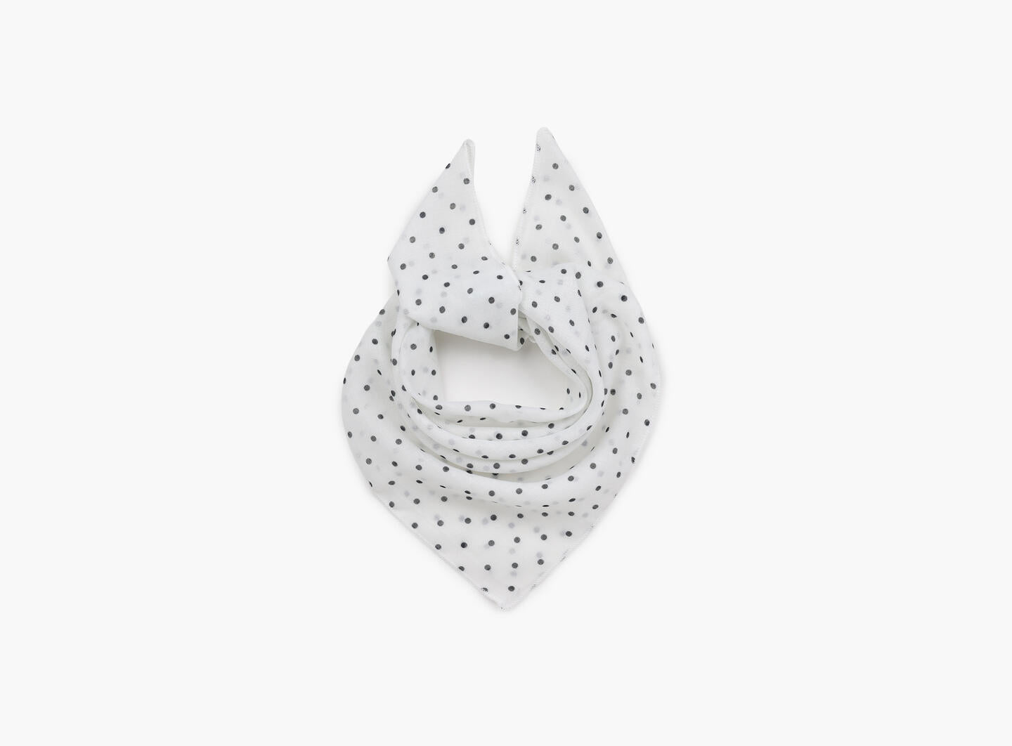 Skjerf med polkadot Hvit