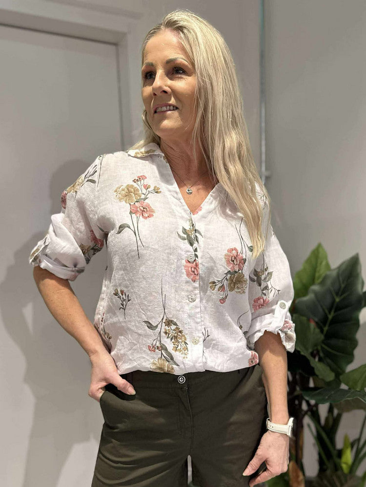 CHARLOTTA LINBLUSE Hvit