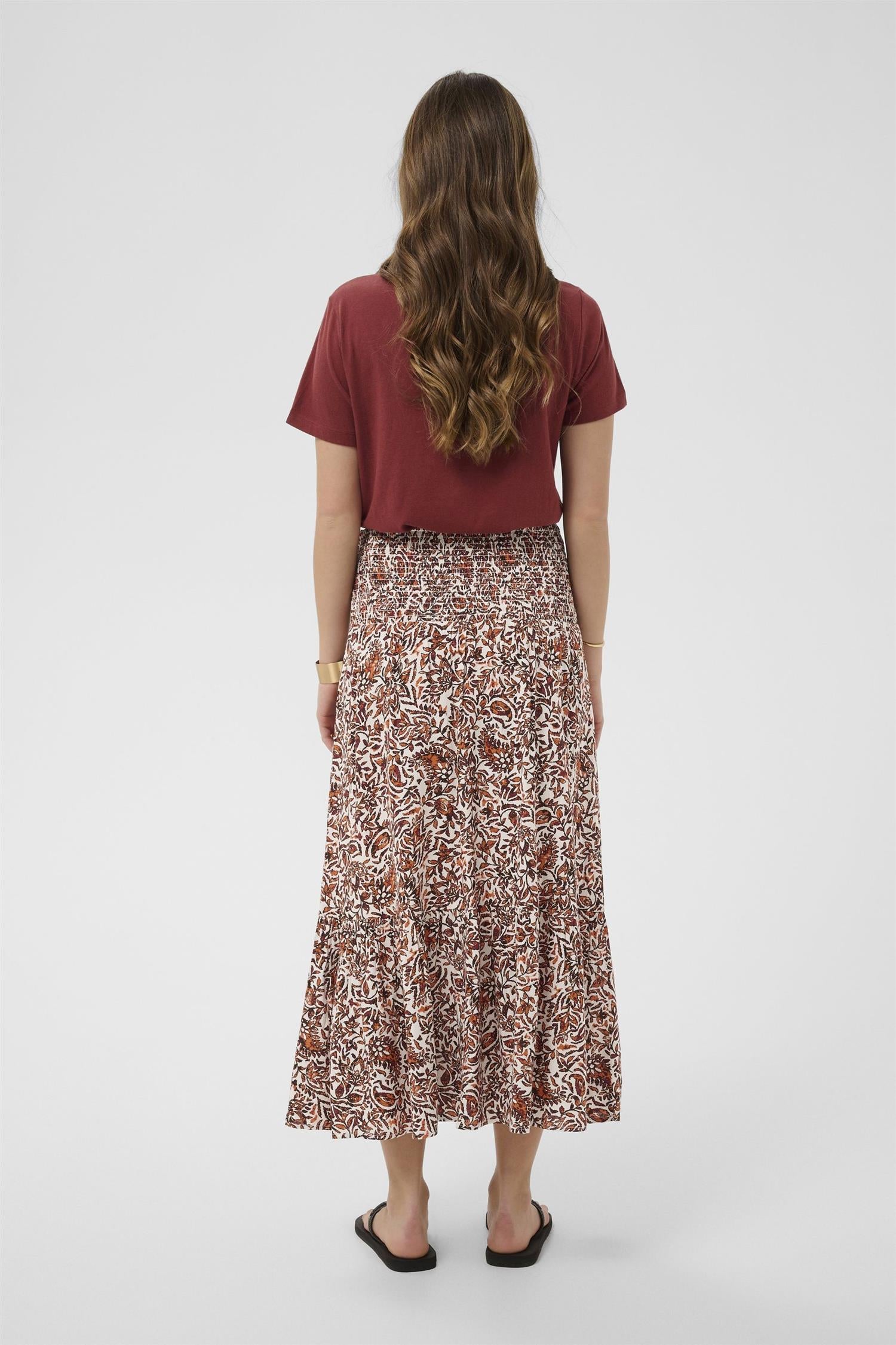 Crtiah Mid Calf Skirt Oransje