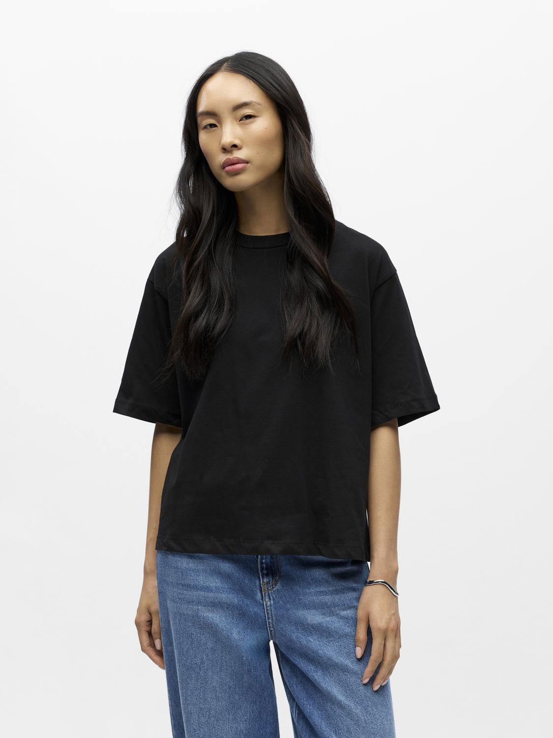 Objgima S/s Lo T-Shirt Noos Sort