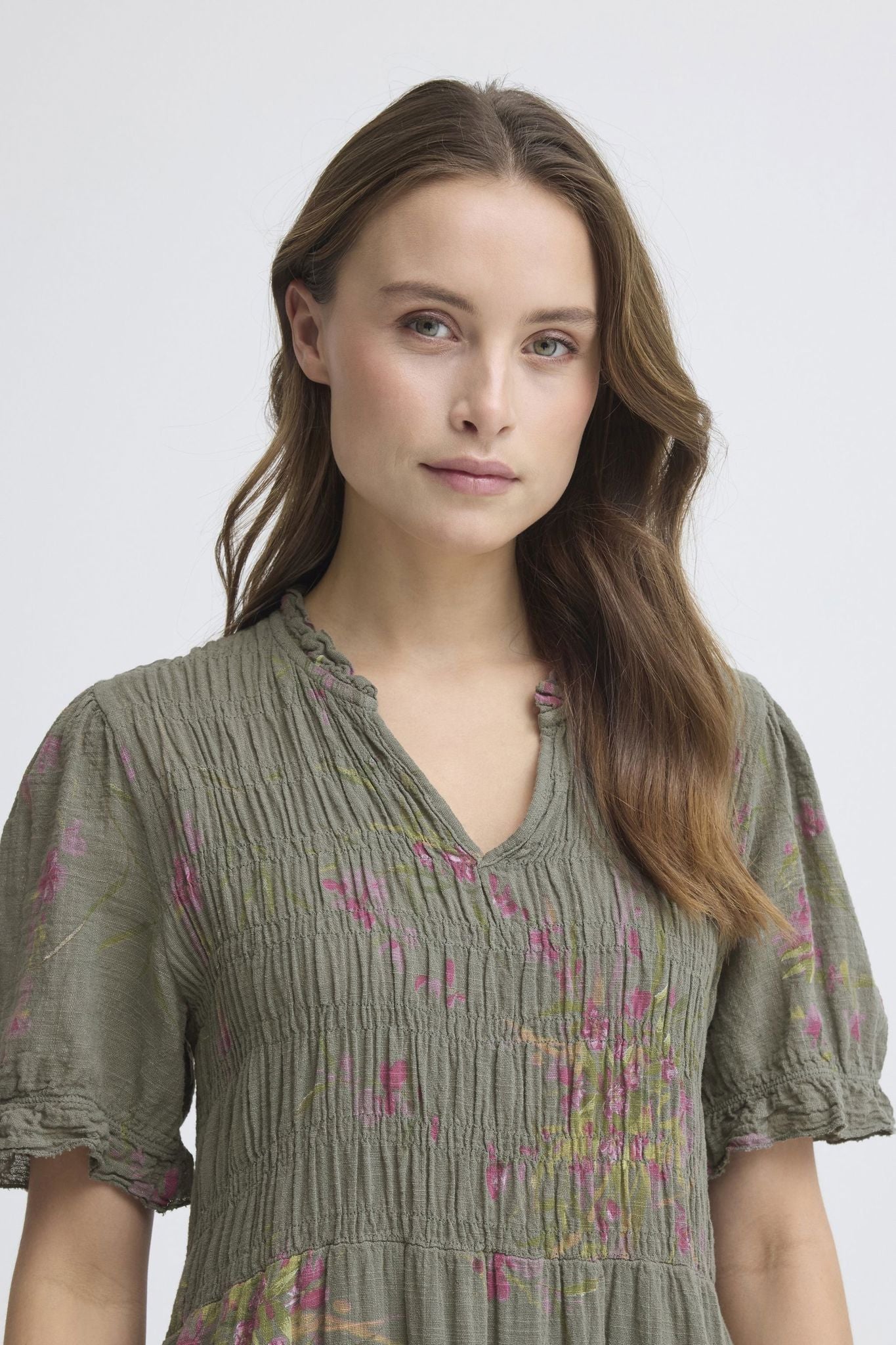 Sbalexa G Long Flo Dress Grønn