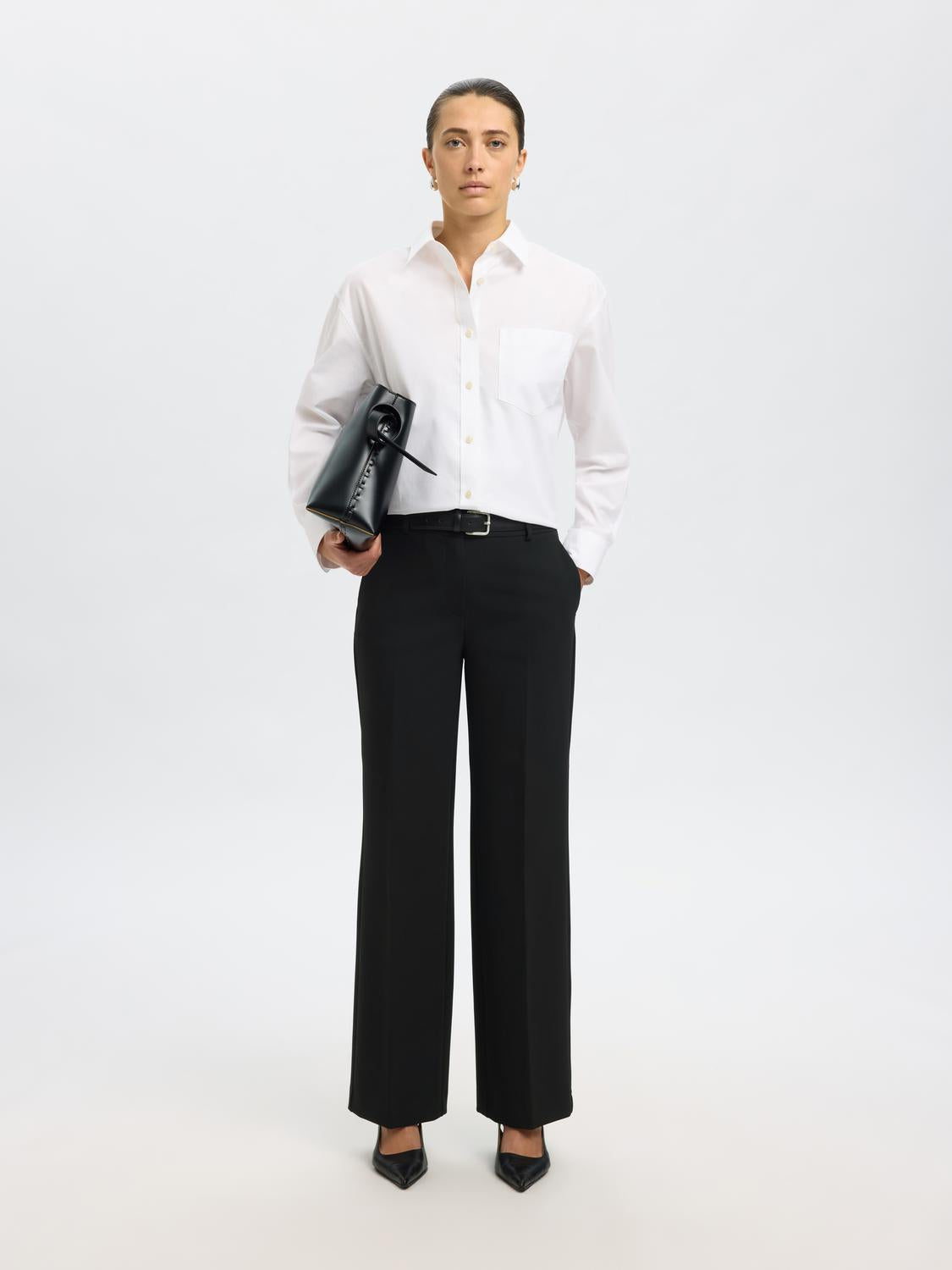 Slfrita Mw Wide Pant Fd Noos Sort