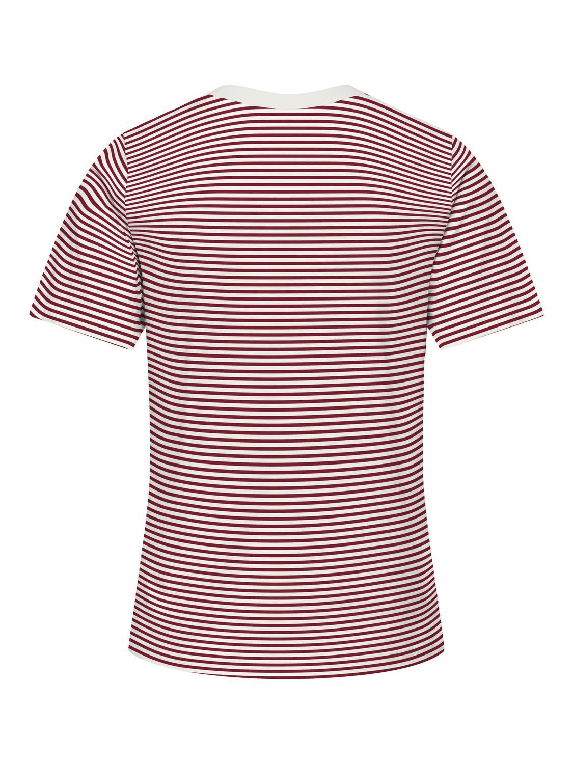 Jdypisa S/s Print Top Jrs Noos Rød