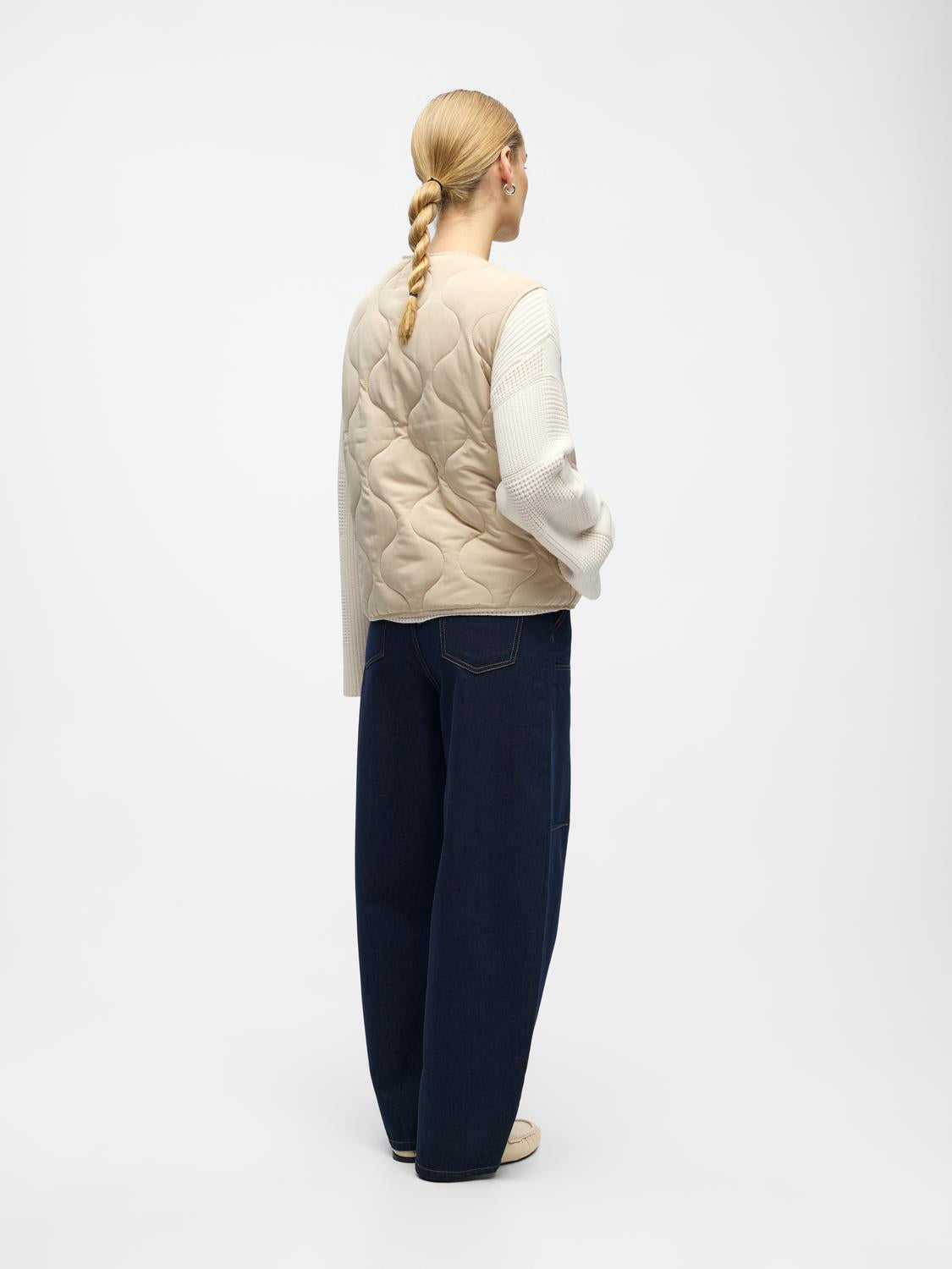 Objallie Lo Quilt Waistcoat E Aw Fair 25 Beige