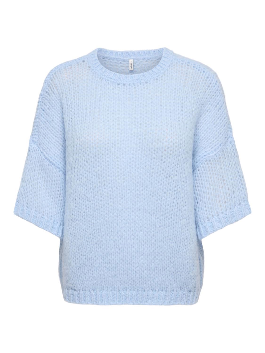 Onlnordic Ss Loose O-Neck Cs Knt Blå
