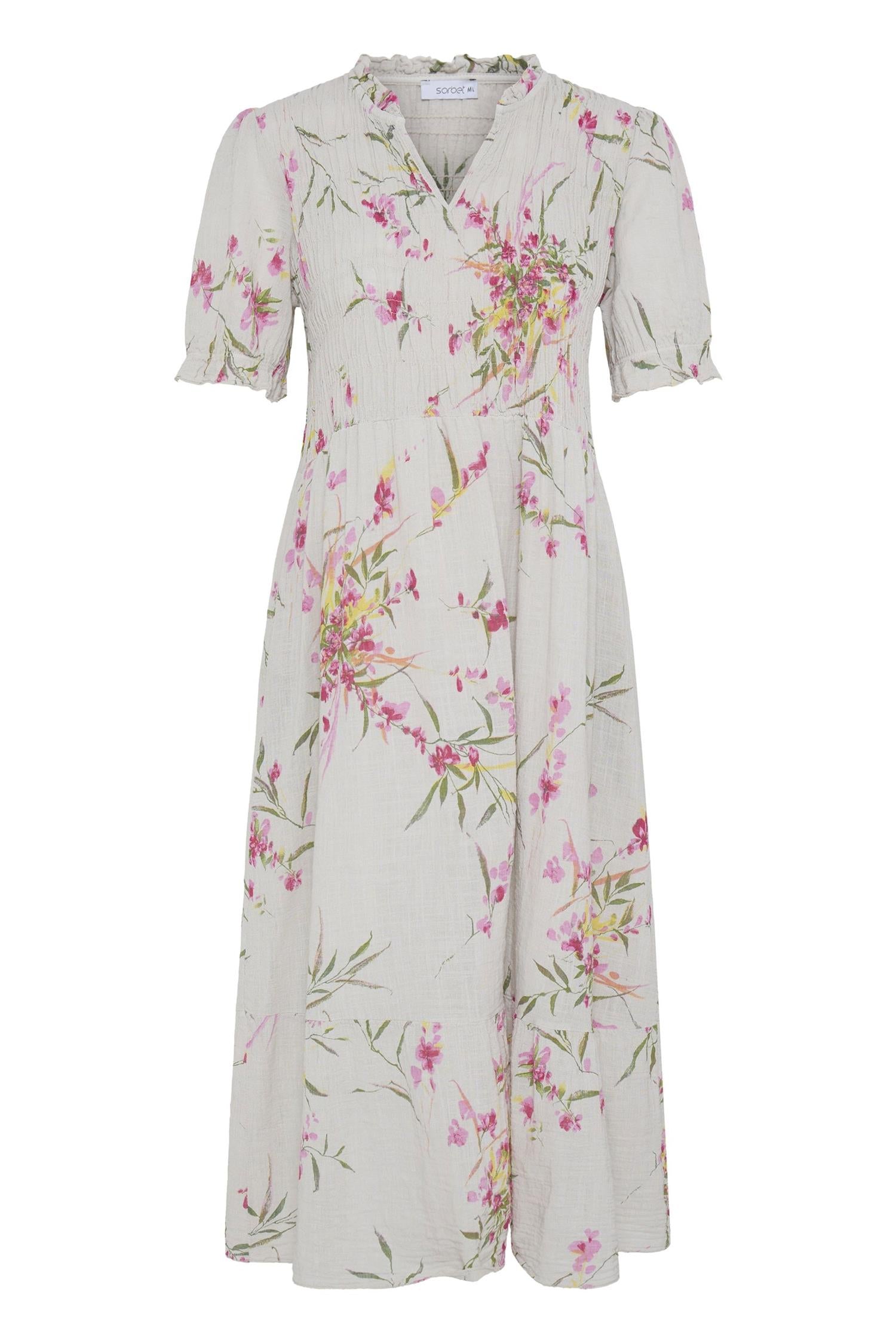 Sbalexa G Long Flo Dress Beige