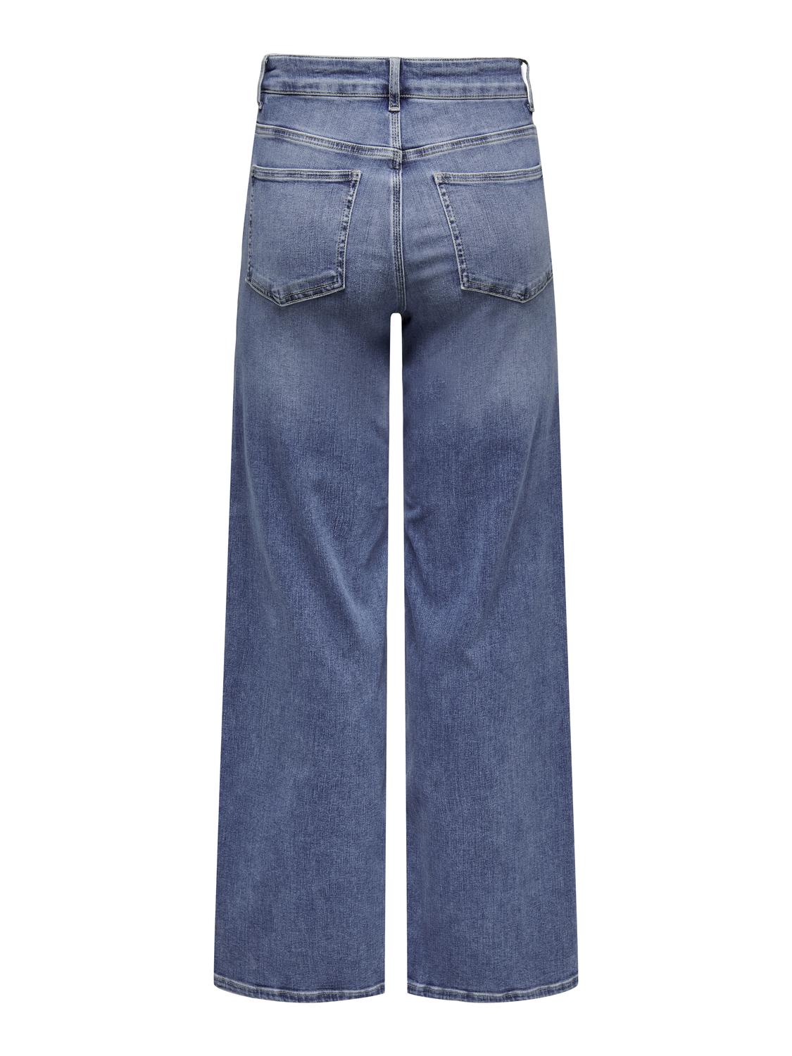 ONLMADISON BLUSH HW WIDE DNM DOT372 NOOS Mellomblå