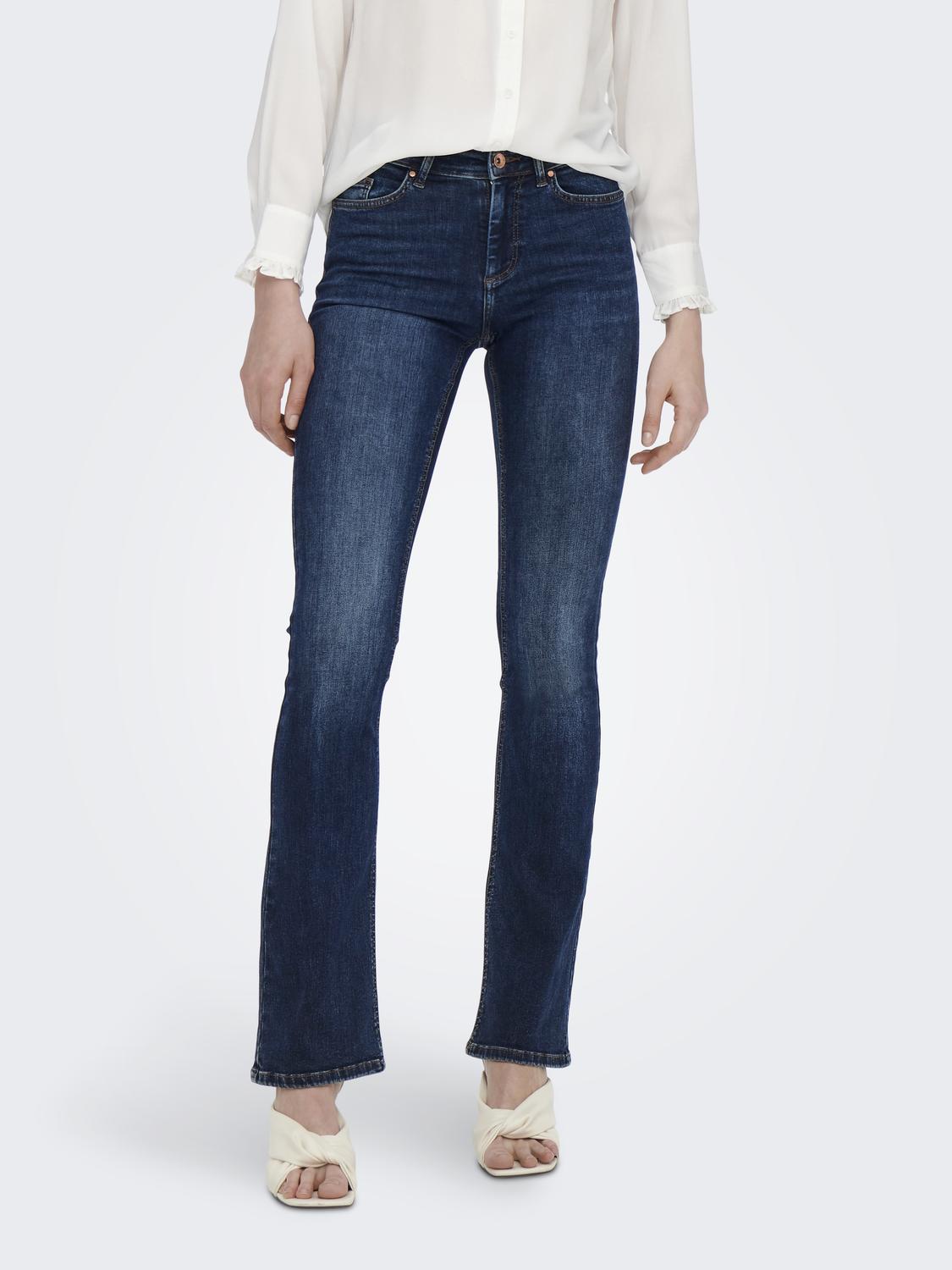 Onlblush Mid Flared Dnm Tai021 Noos Blå