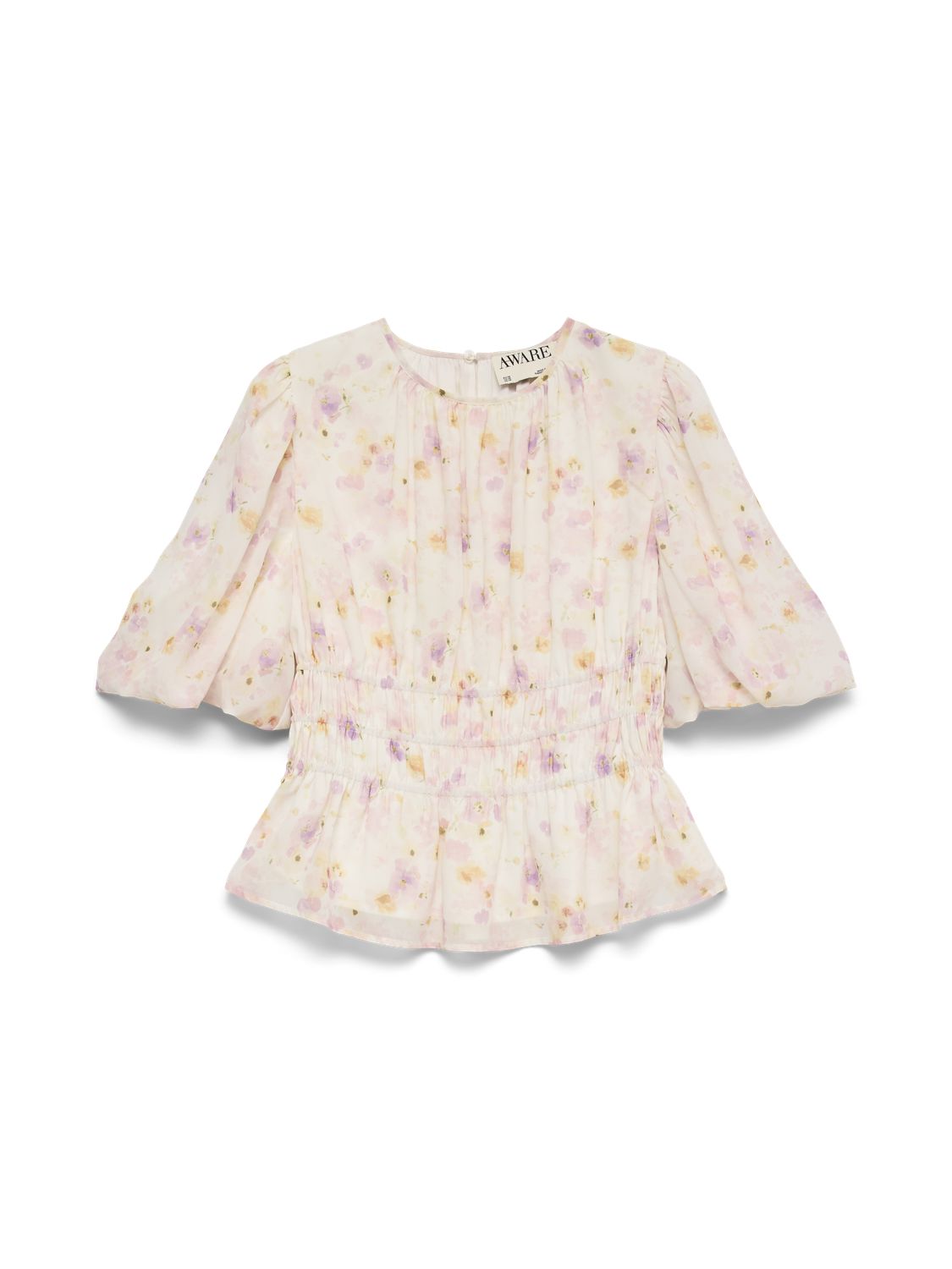 Awtaliha 2/4 O-Neck Smock Top