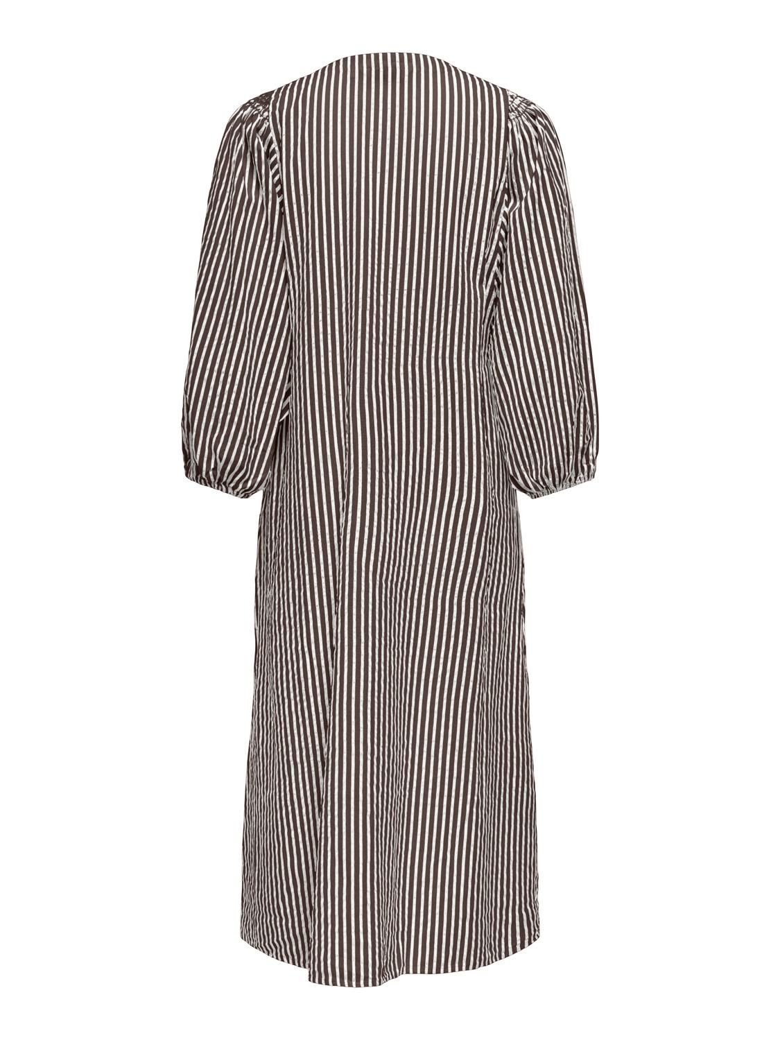 Onlrolly L/s Midi Stripe Dress Cs Wvn Grå