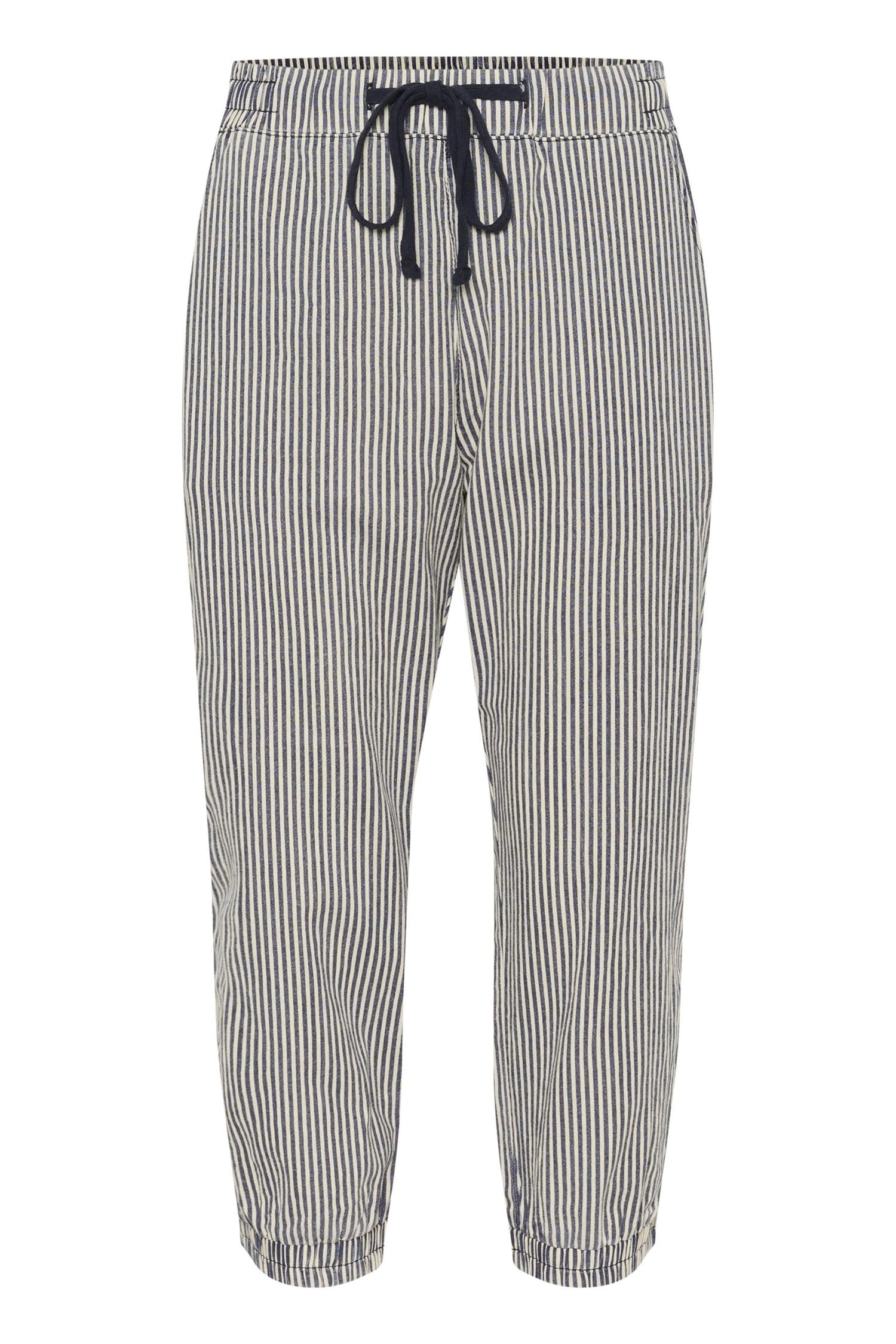 Kanaya Striped Capri Pants Svart