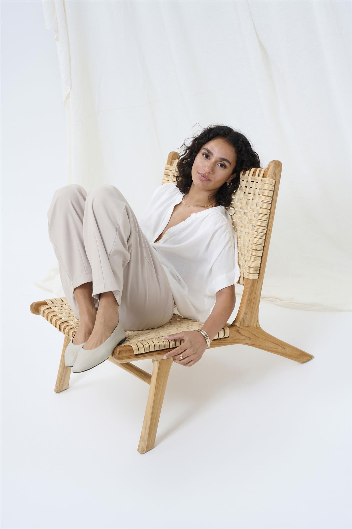 Kamerle Pants Cropped Beige