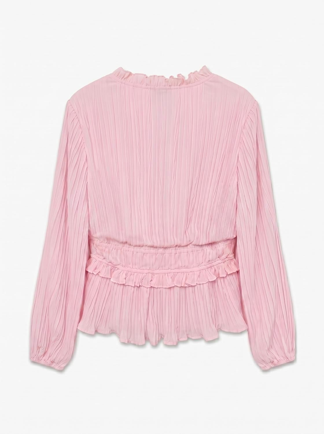 Vmdora Ls Detail Plisse Top Wvn Exp Rosa
