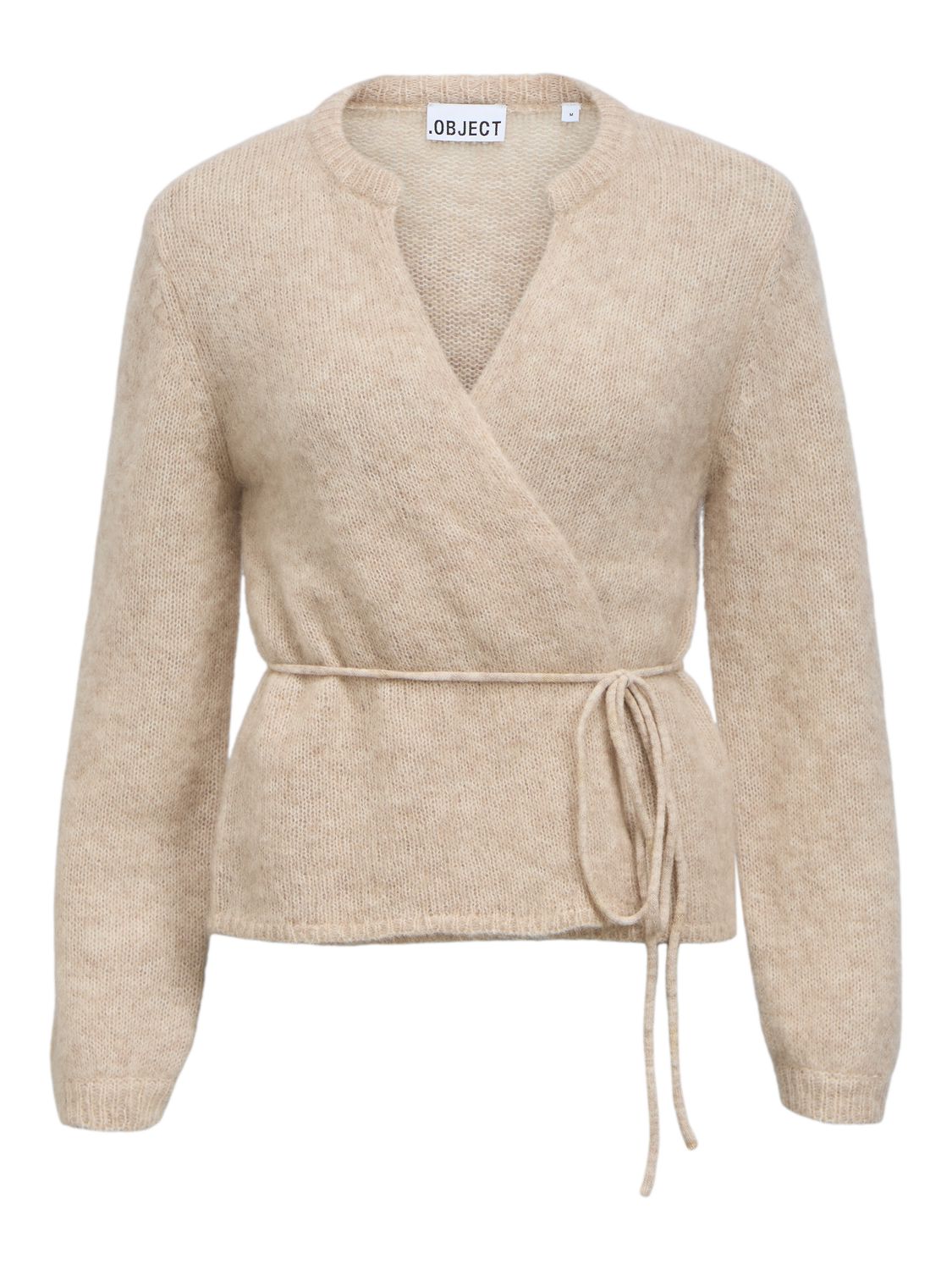 Objnete L/s Re Tie Cardigan Noos Beige