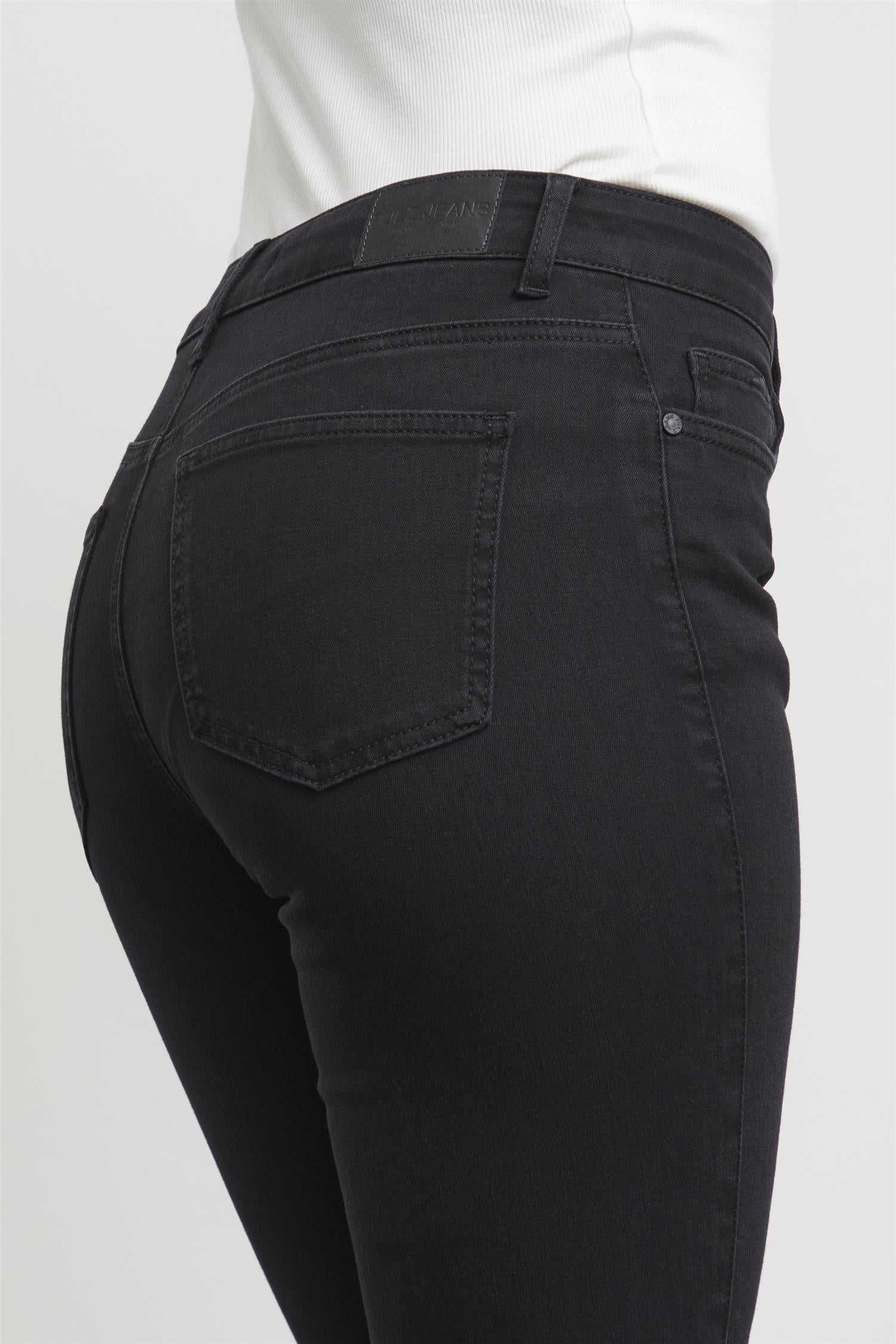 Pzemma Hw Jeans Medium Straight Leg Sort
