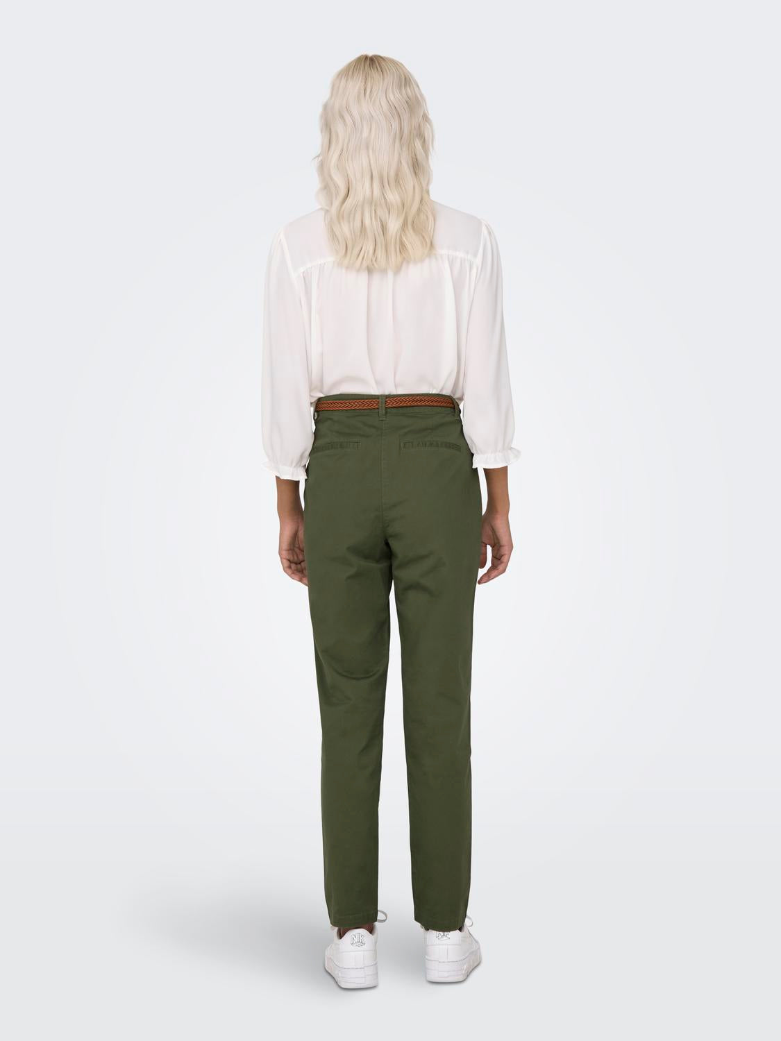 Jdychicago Mw Belt Chino Pants Wvn Noos Grønn