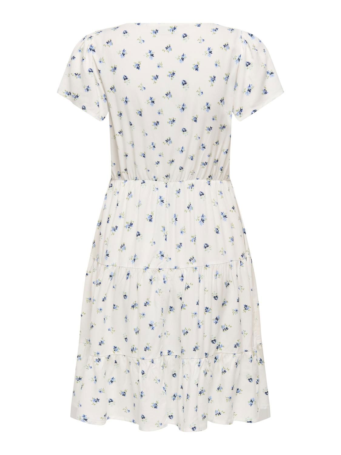 Jdysezen Life S/s Button Dress Wvn Dia Hvit