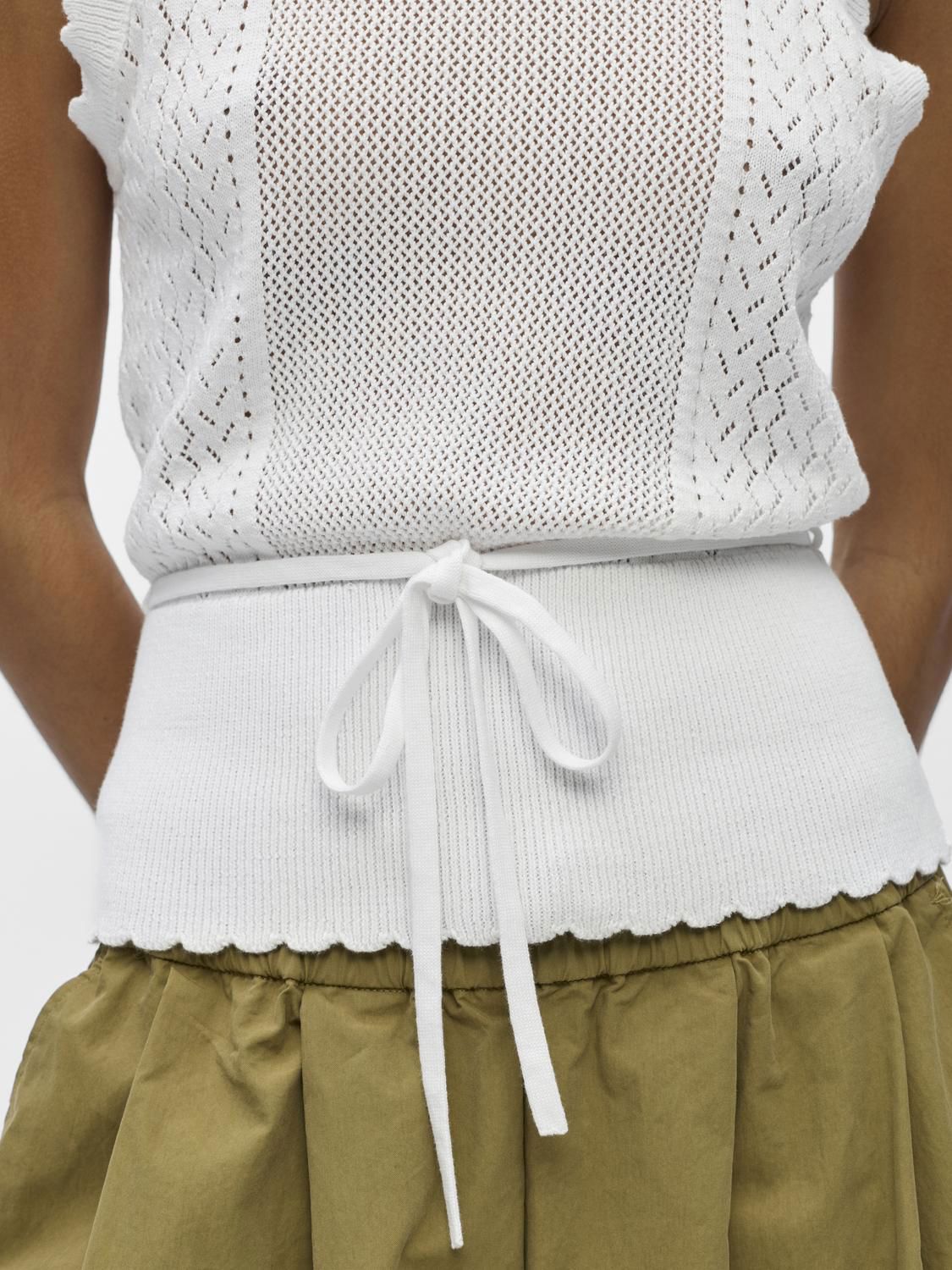 Objjeany Re S/l Knit Top 145 Hvit