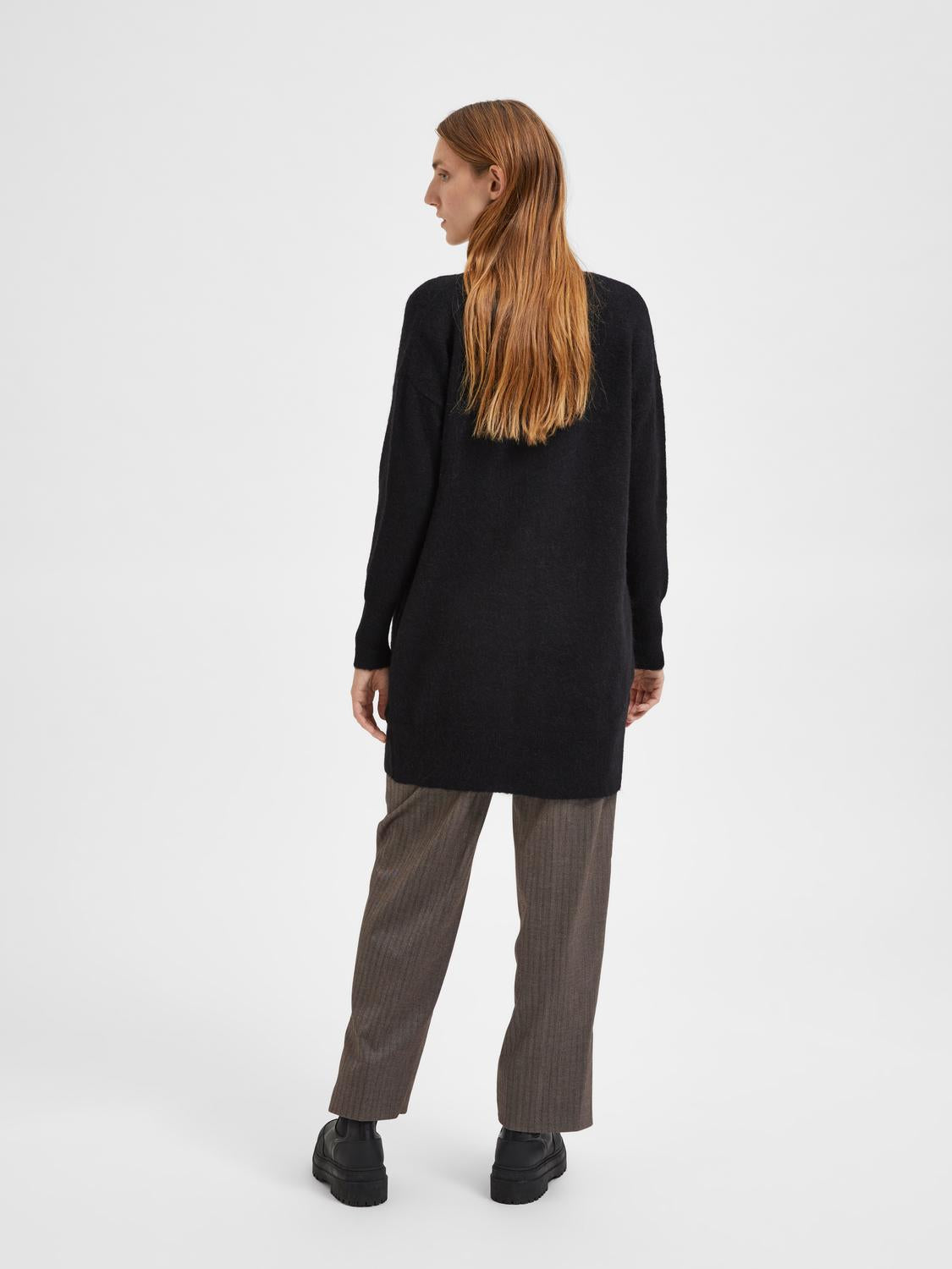 SLFLULU NEW LS KNIT LONG CARDIGAN B NOOS Sort