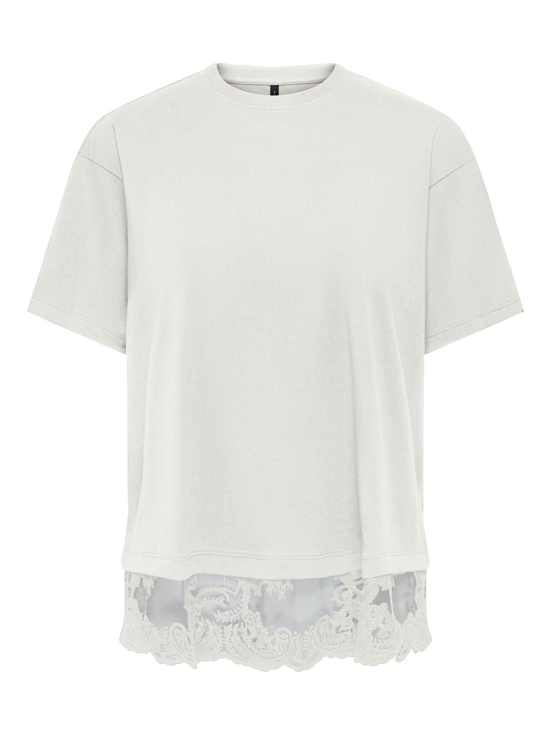 Onlvivvi S/s Lace Bottom Top Jrs Noos Hvit