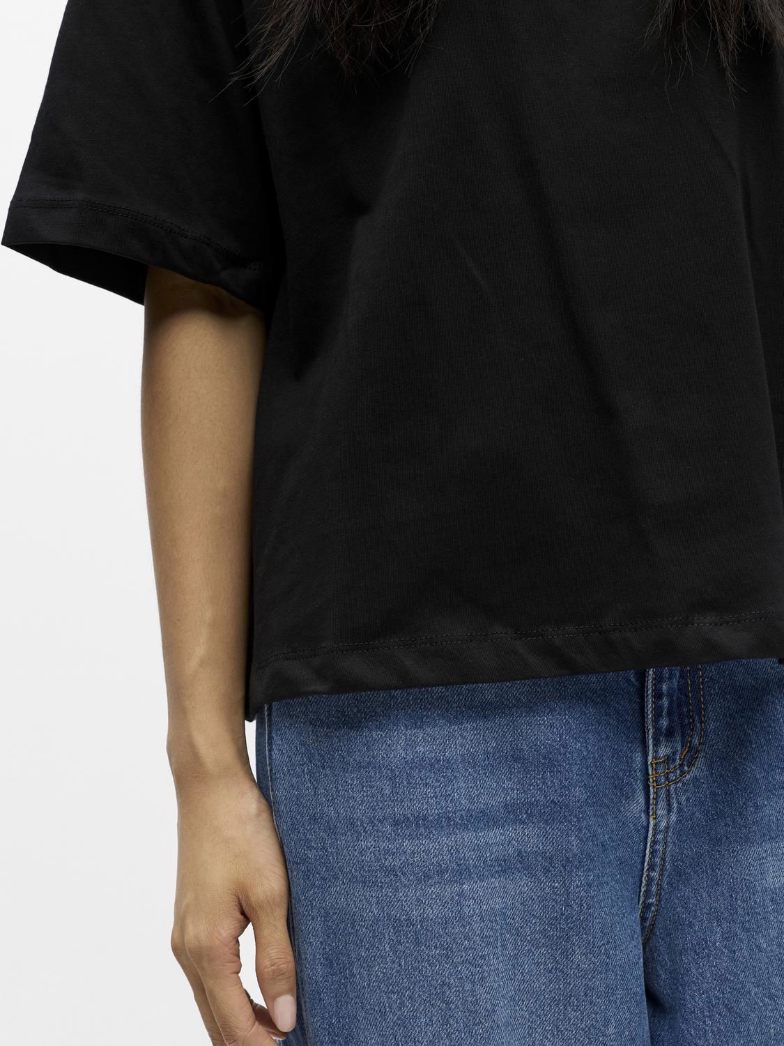 Objgima S/s Lo T-Shirt Noos Sort