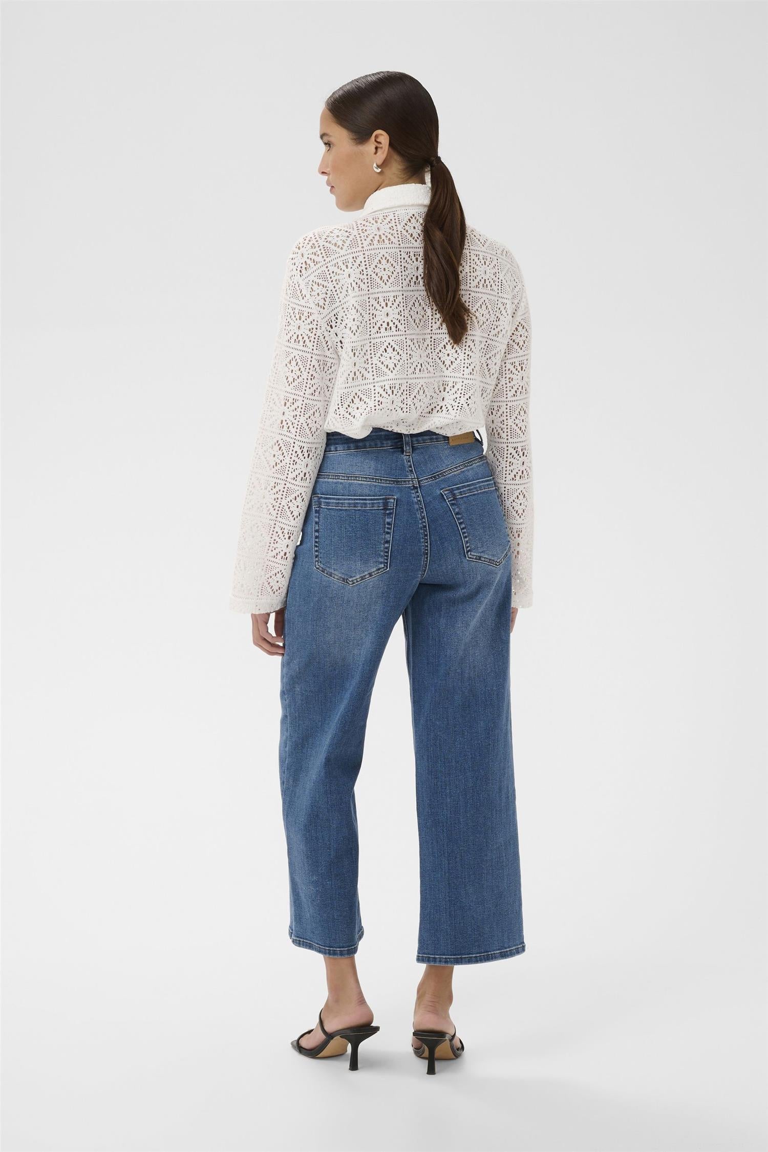 Kabrook Cropped Hw Jeans Blå