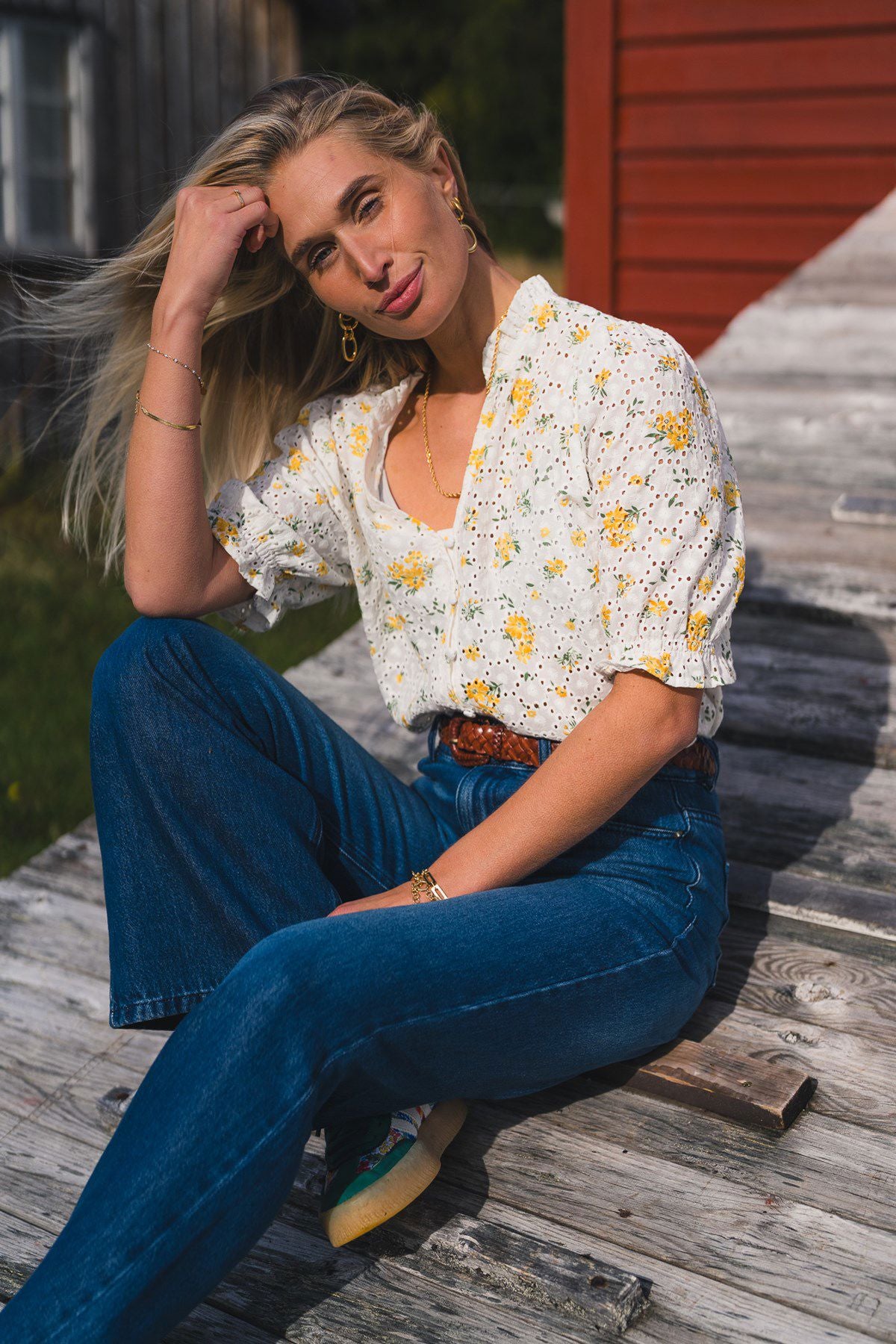 Rauseivor 2/4 Shirt Aop Flerfarget
