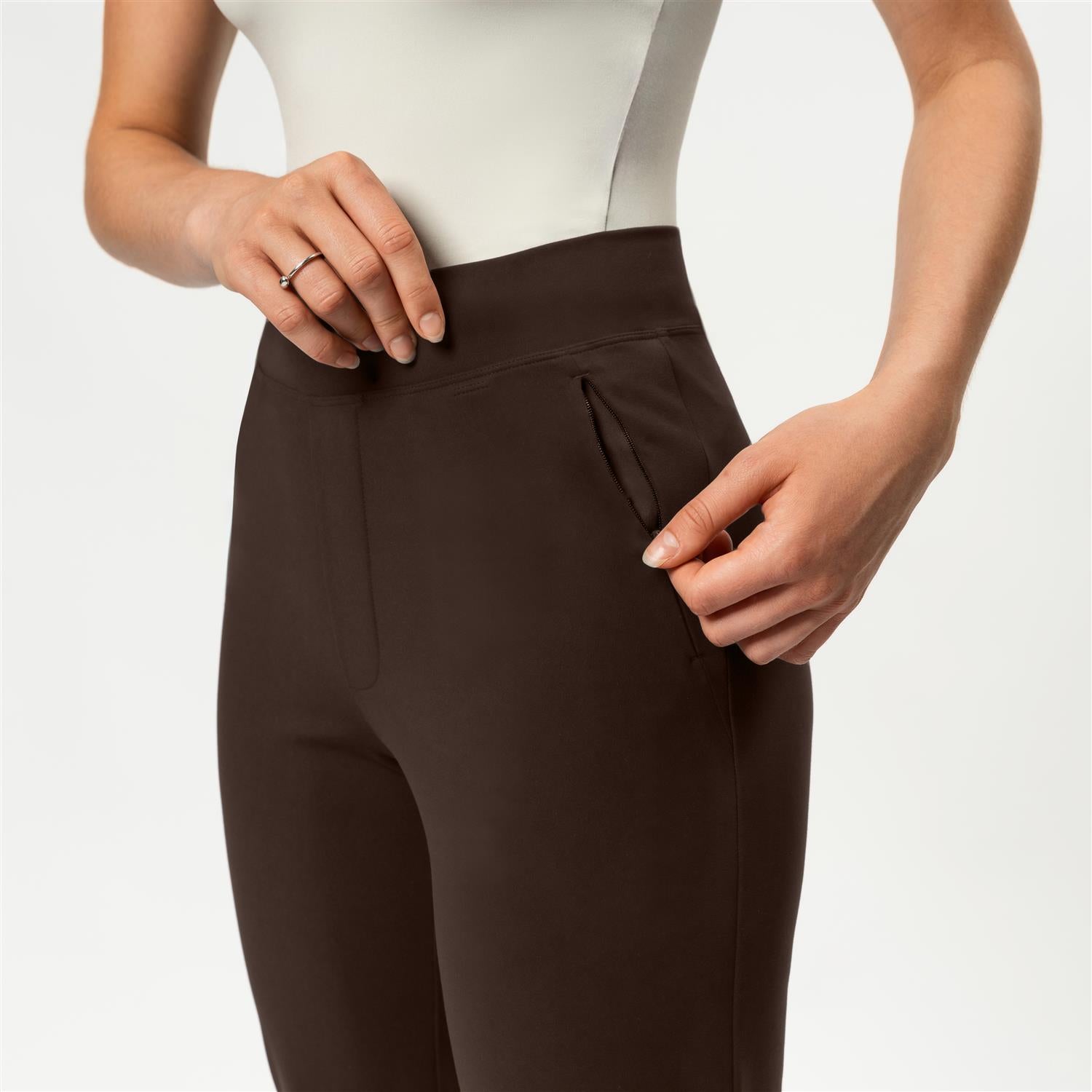 Asana Slim Pant Brun