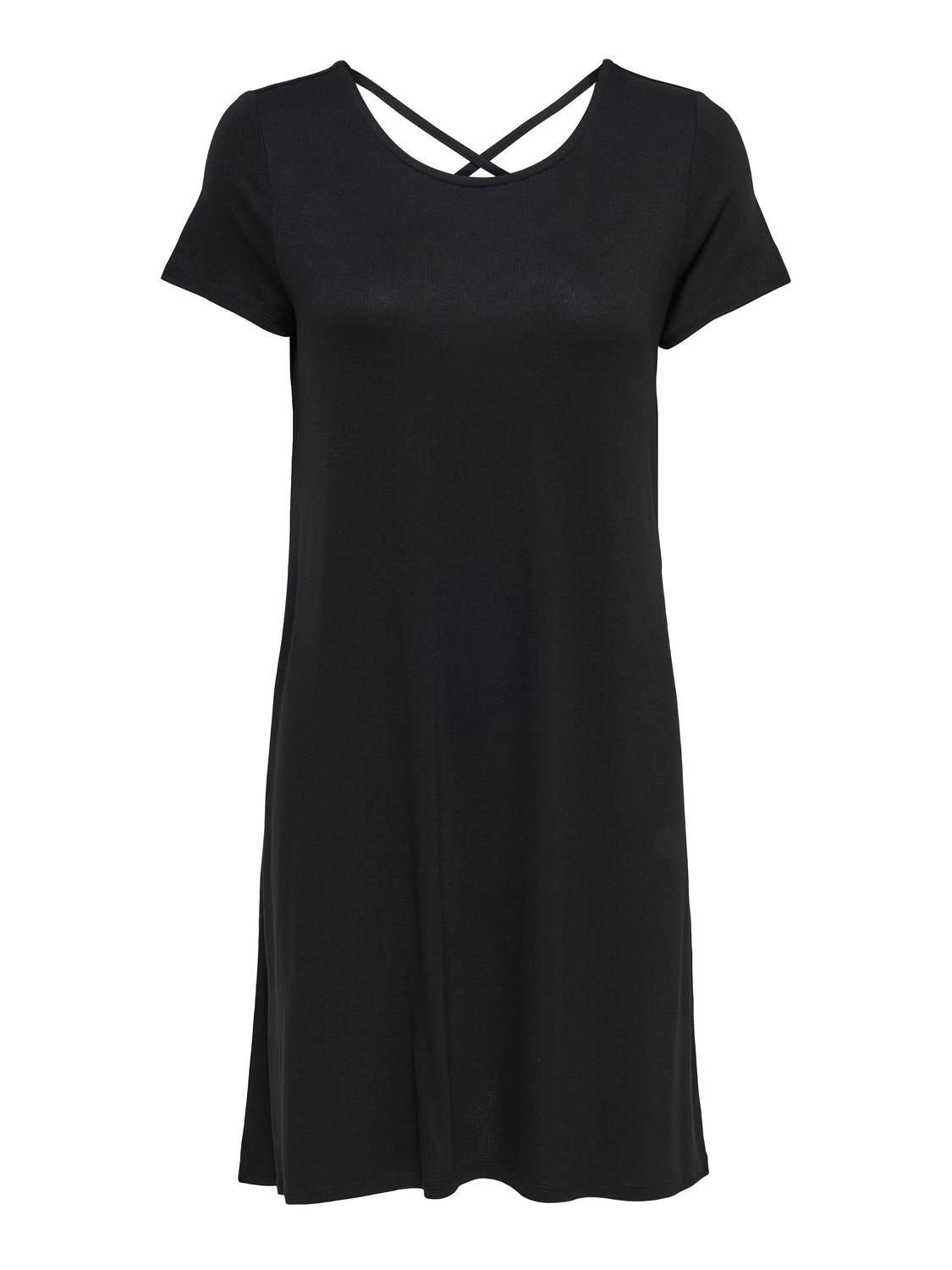 Onlbera Back Lace Up S/s Dress Jrs Noos Sort