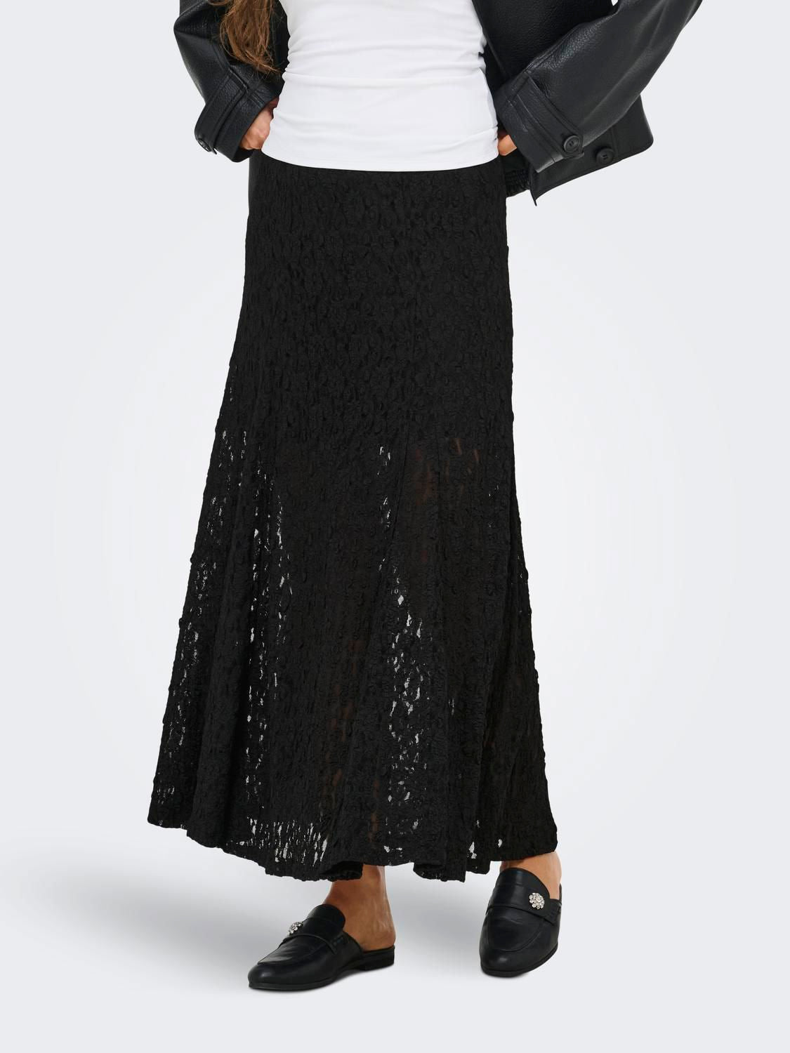 Jdygallas Long Lace Skirt Jrs Sort