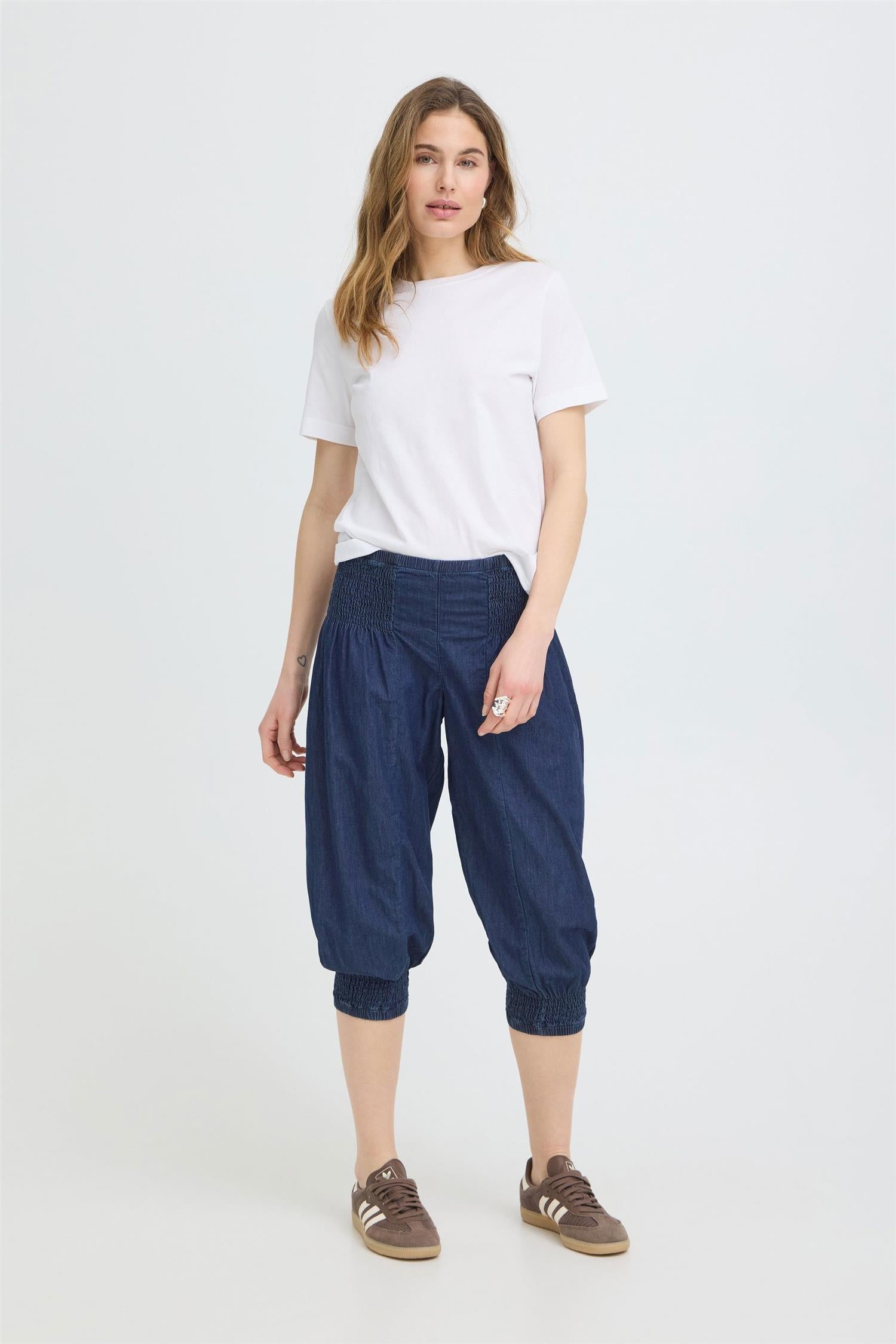 Pzjill Denim Capri Blå