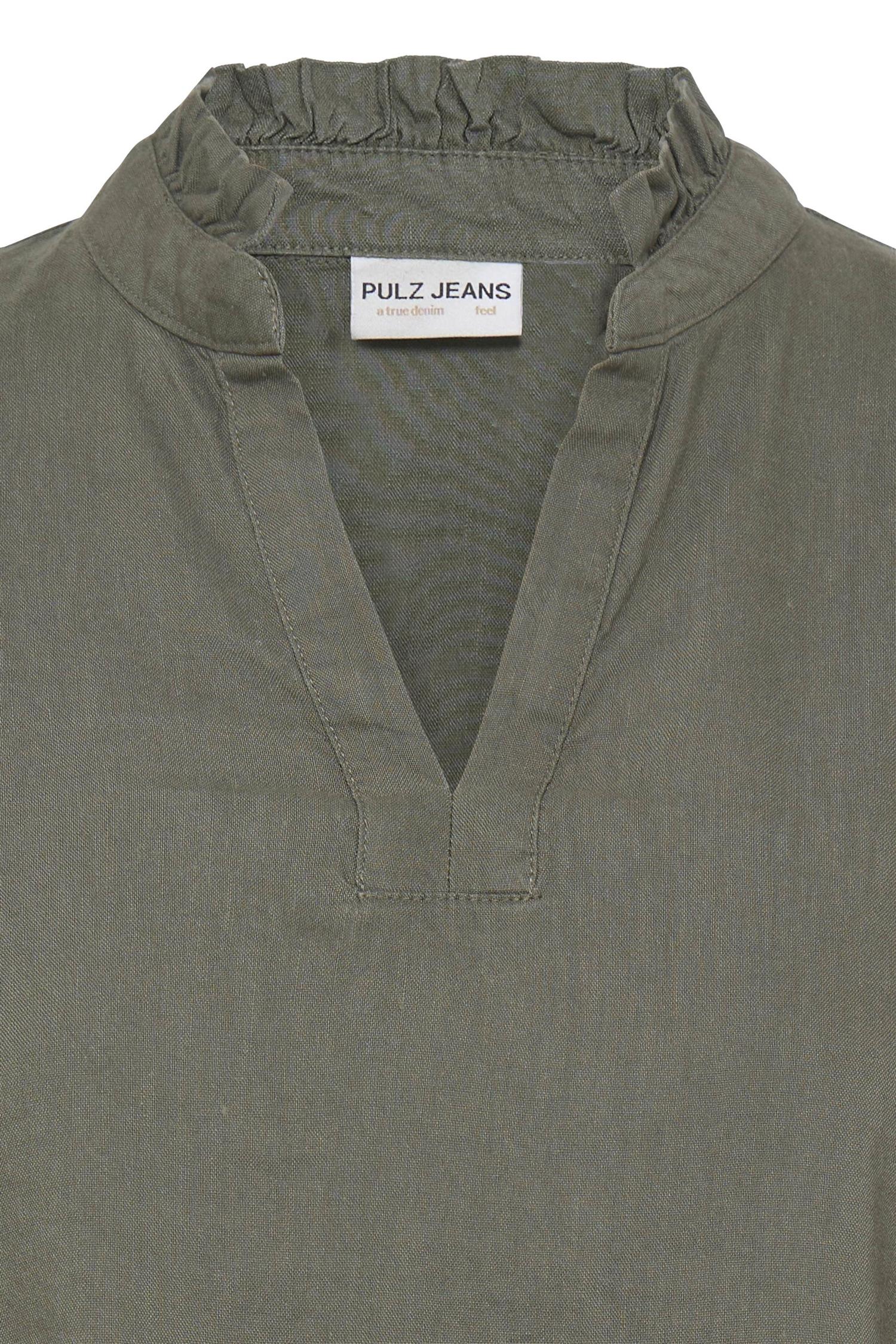 Pzluca Frill Blouse Grønn