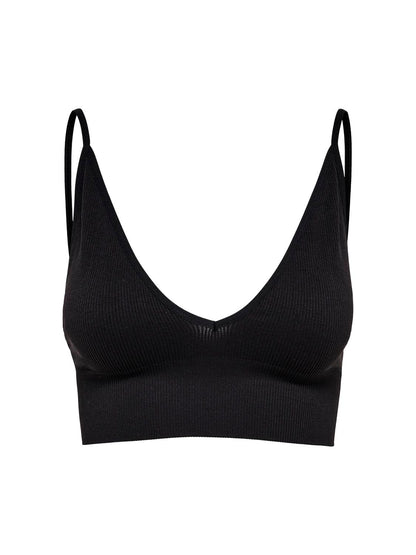 Onlvicky Rib Seamless Vneck Top Noos Acc Sort