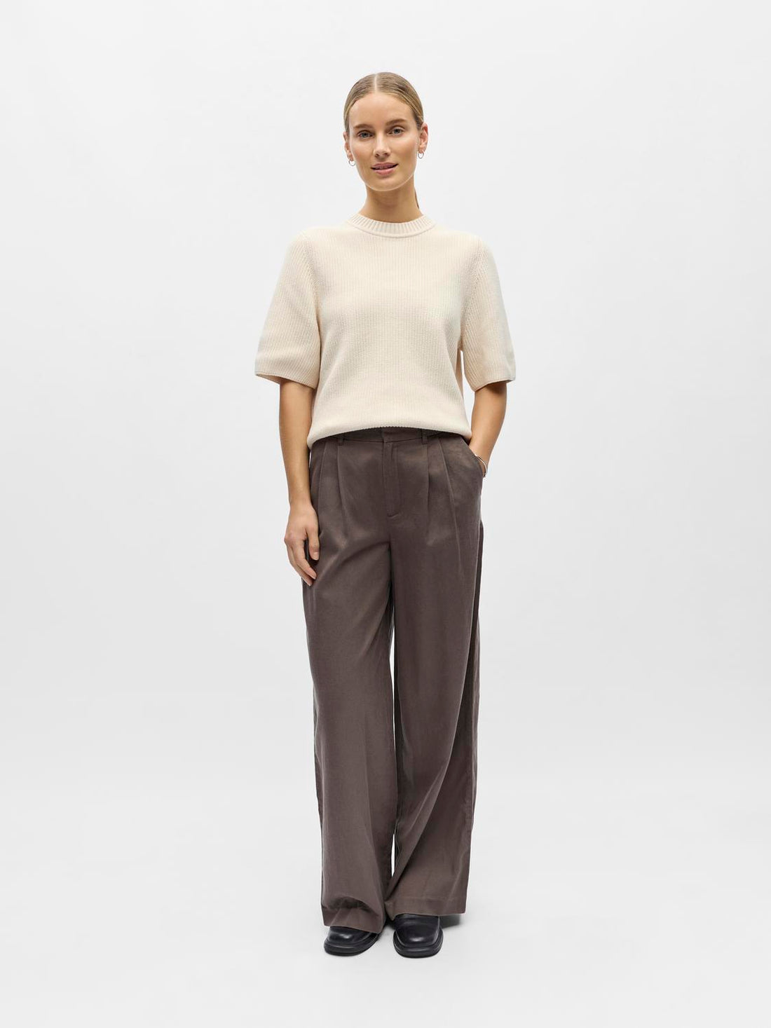 Objtuba Mw Lo Wide Pant Noos Brun
