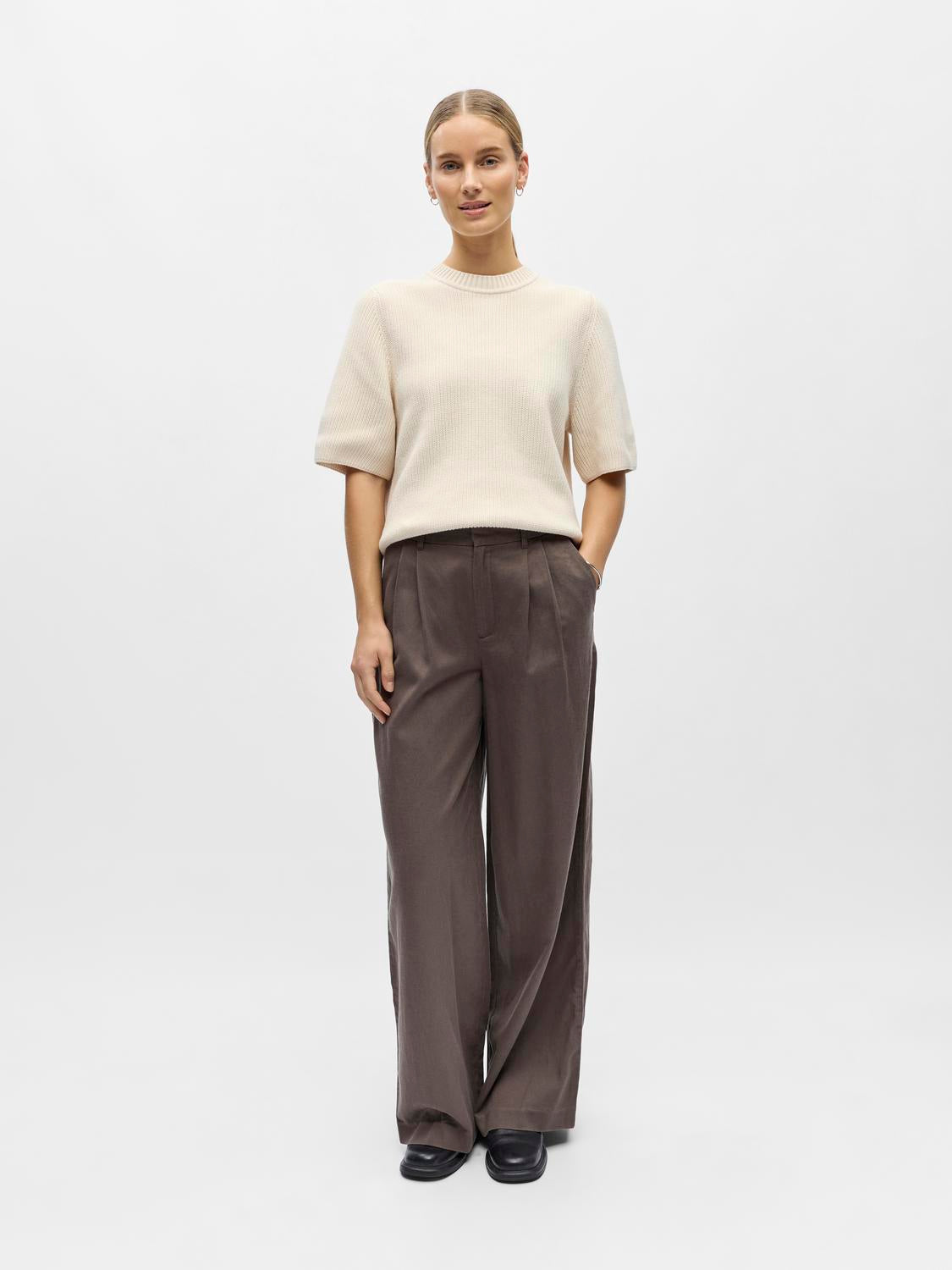 Objtuba Mw Lo Wide Pant Noos Brun
