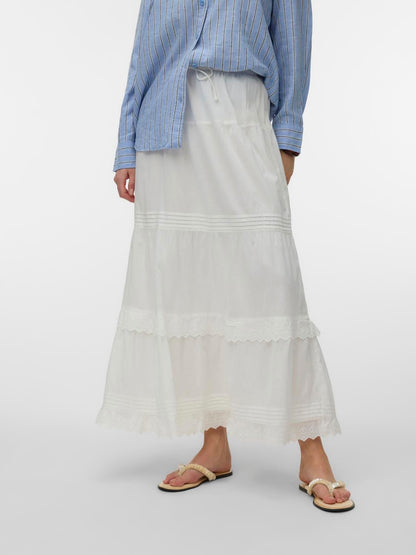 Vmsandy Hw Ankle Skirt Wvn Hvit