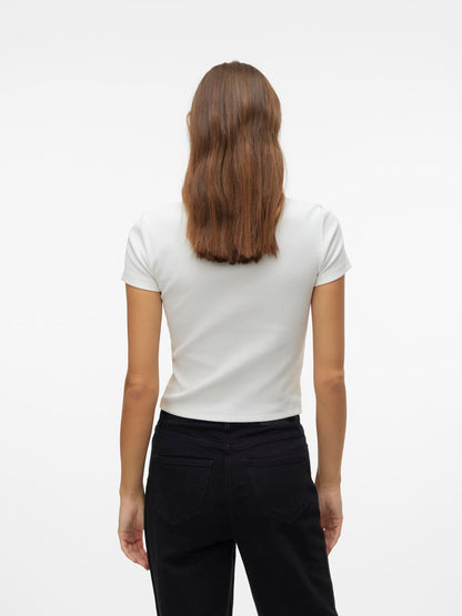 Vmchloe Ss Short Top Jrs Noos Klar Hvit