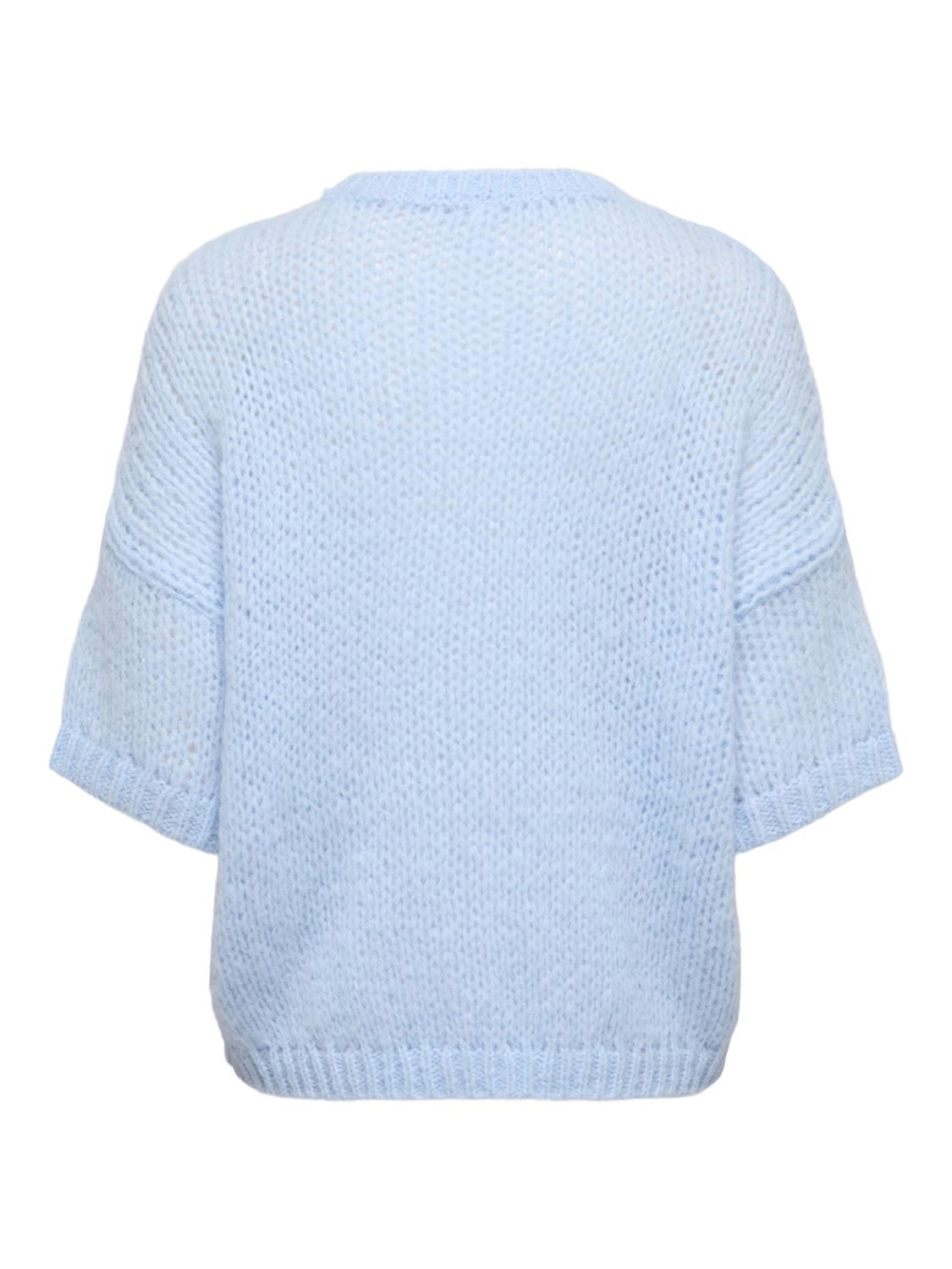 Onlnordic Ss Loose O-Neck Cs Knt Blå