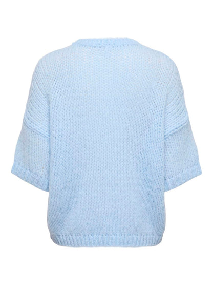 Onlnordic Ss Loose O-Neck Cs Knt Blå