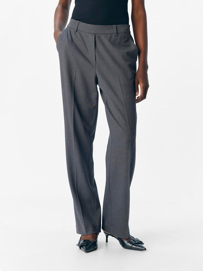 Objlisa Mw Straight Pant Noos Grå