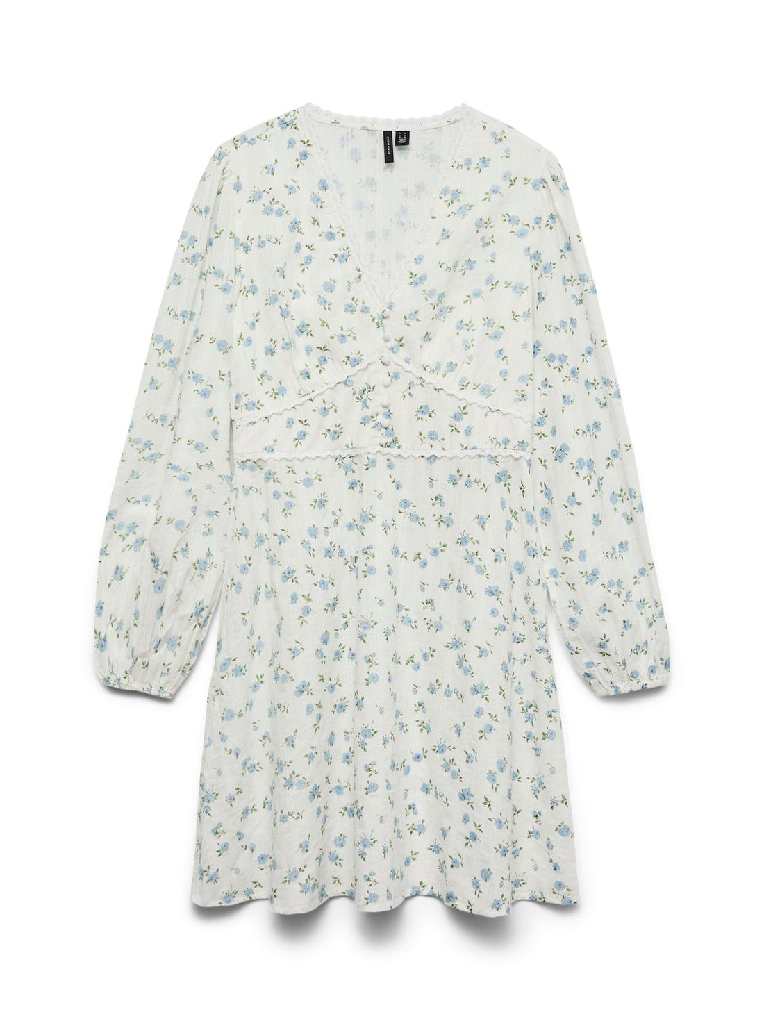 Vmaya Sofia Ls V-Neck Short Dress Wvn Blå